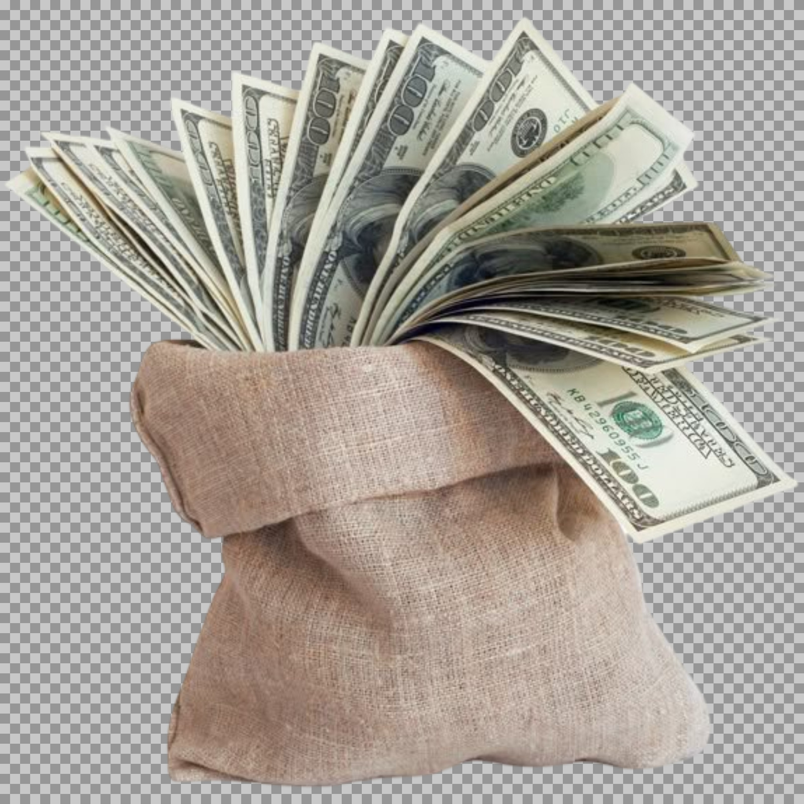 Sack of Cash with 100 Dollar Bills | Finance & Wealth Image...