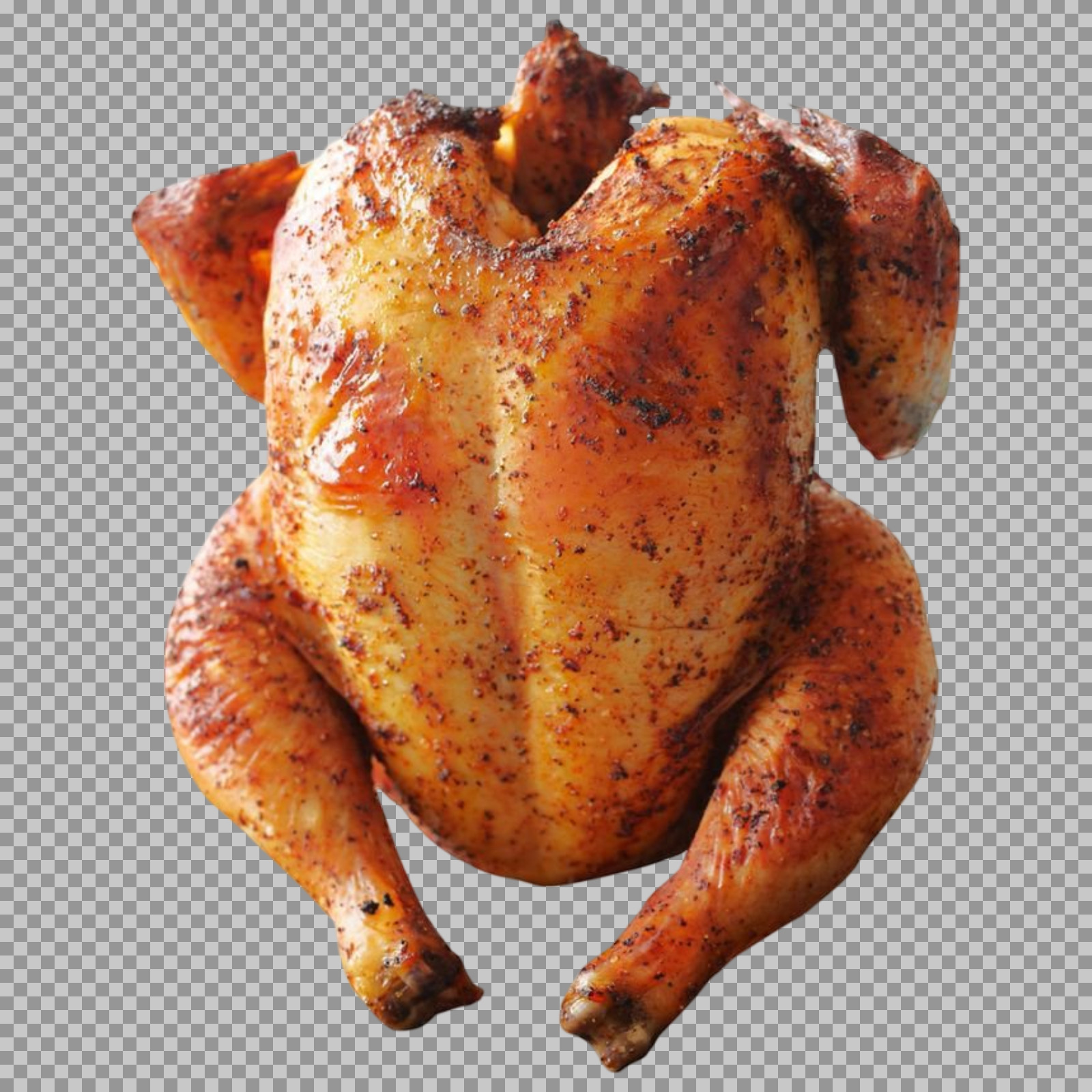 Whole Roasted Chicken PNG | Transparent Background