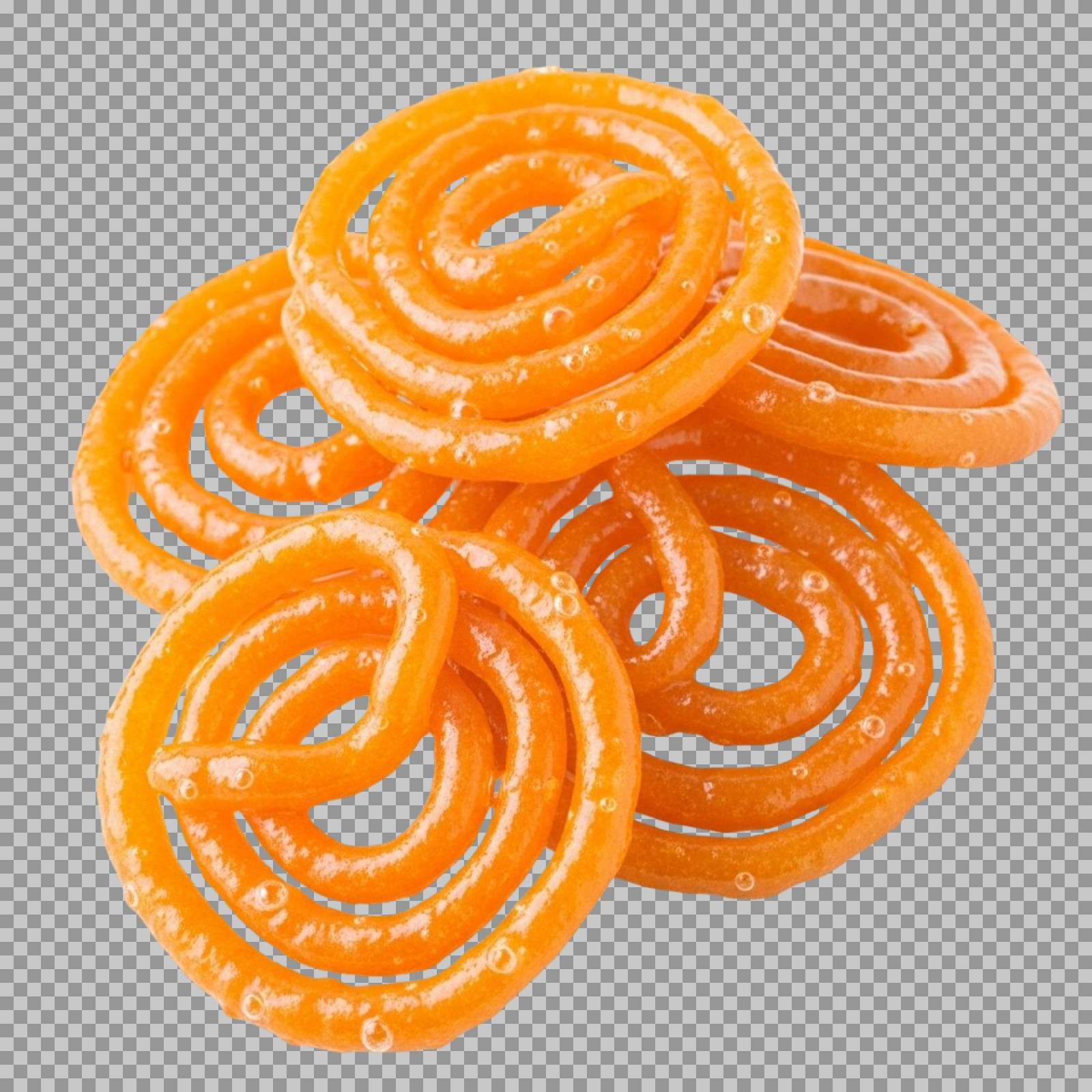 Jalebi PNG | Crispy Indian Sweet with Transparent Background