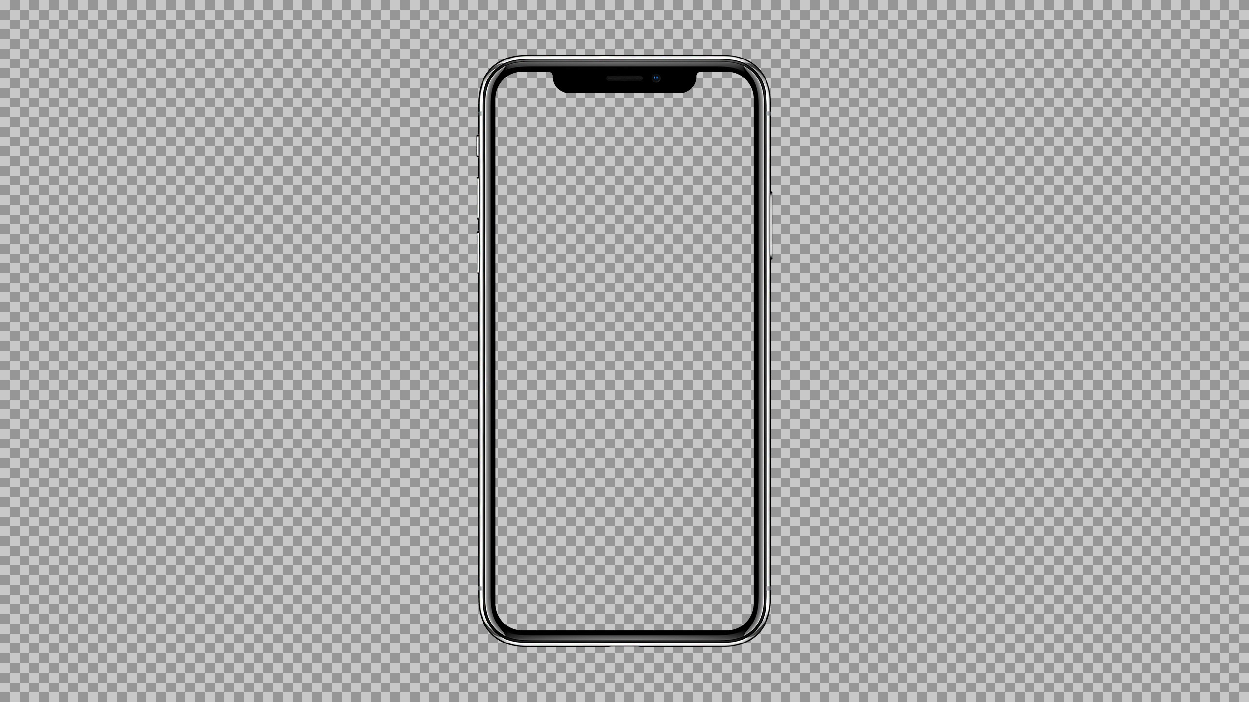 Smartphone Frame PNG with Transparent Screen Cutout | Mockup Asset...