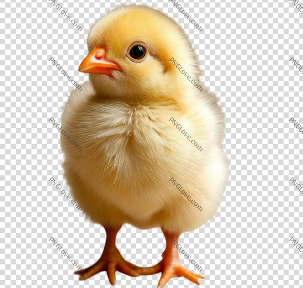 Fluffy Yellow Baby Chick PNG | Transparent Cute Chick Cutout