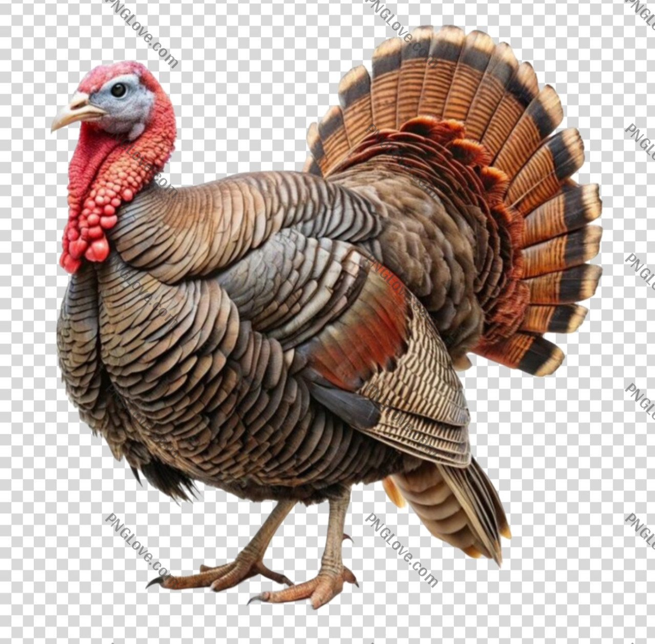 Wild Turkey PNG | Transparent Full-Body Bird Cutout for Thanksgiving...