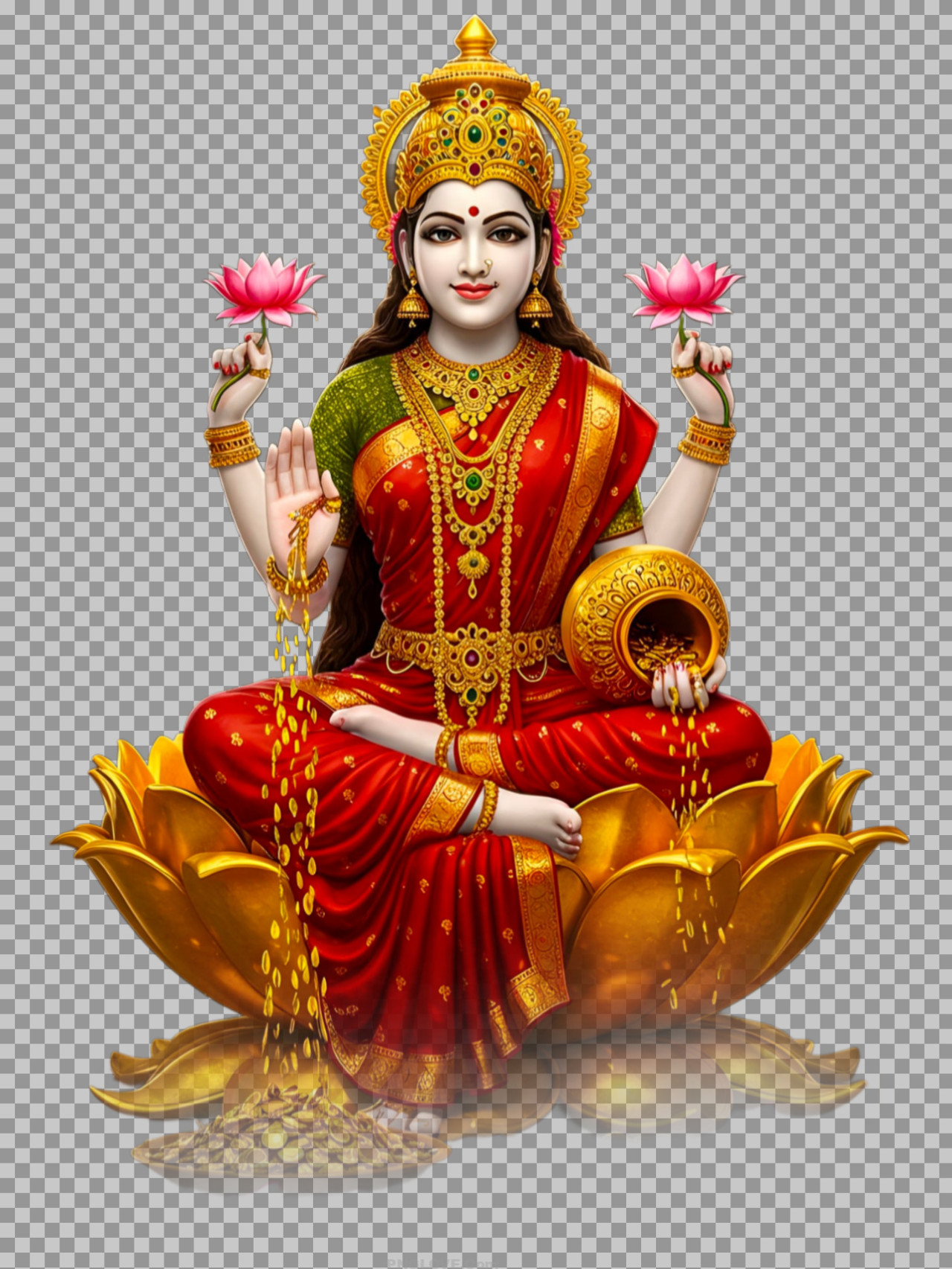 Goddess Lakshmi PNG | Hindu Goddess of Wealth & Prosperity...