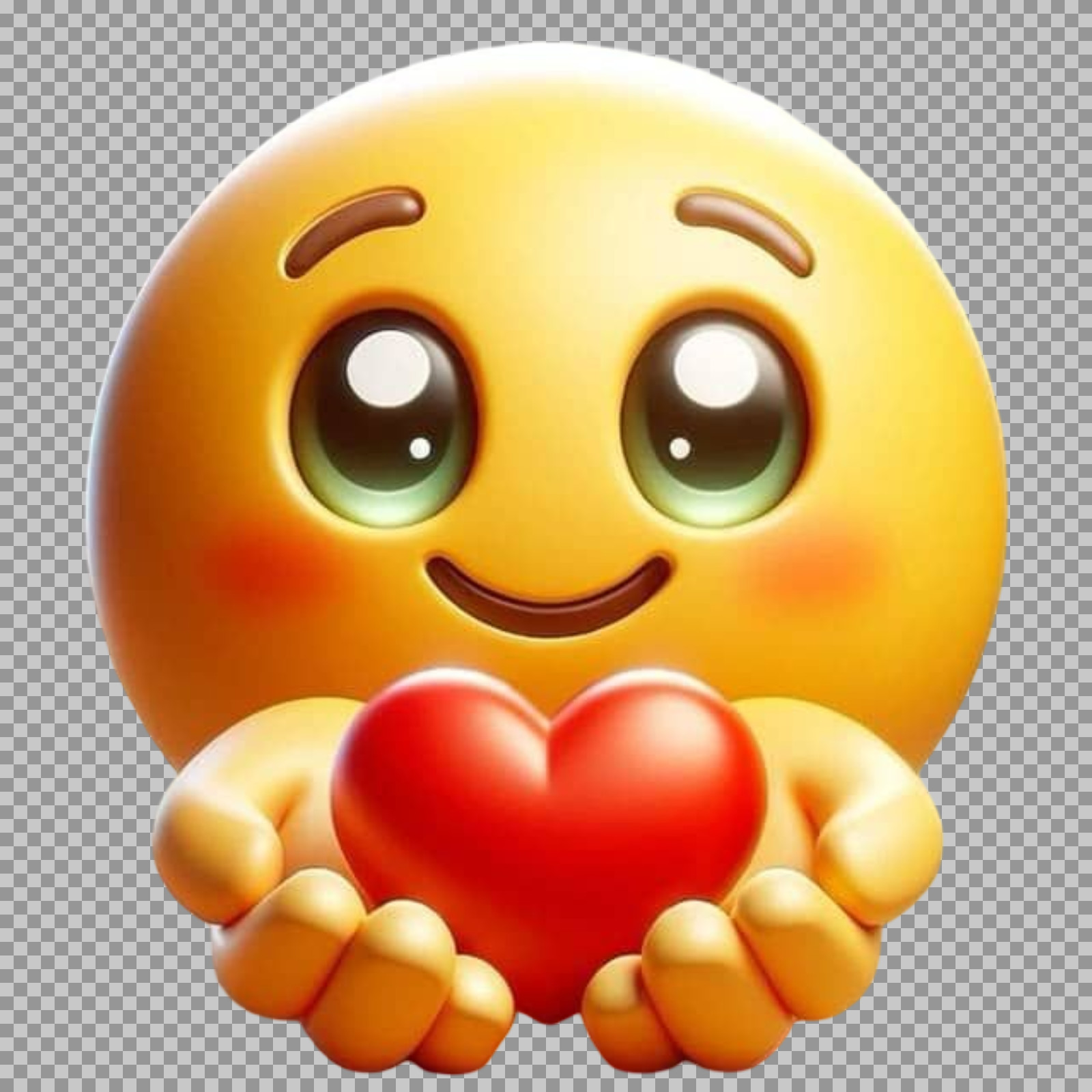 Cute Emoji Holding Heart PNG | Free Transparent Download...