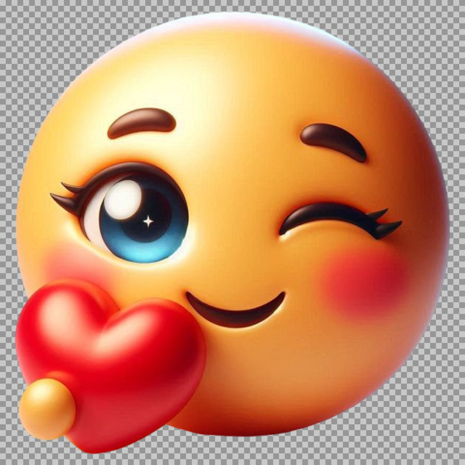 Blowing a Kiss Emoji PNG | Free Transparent Download...