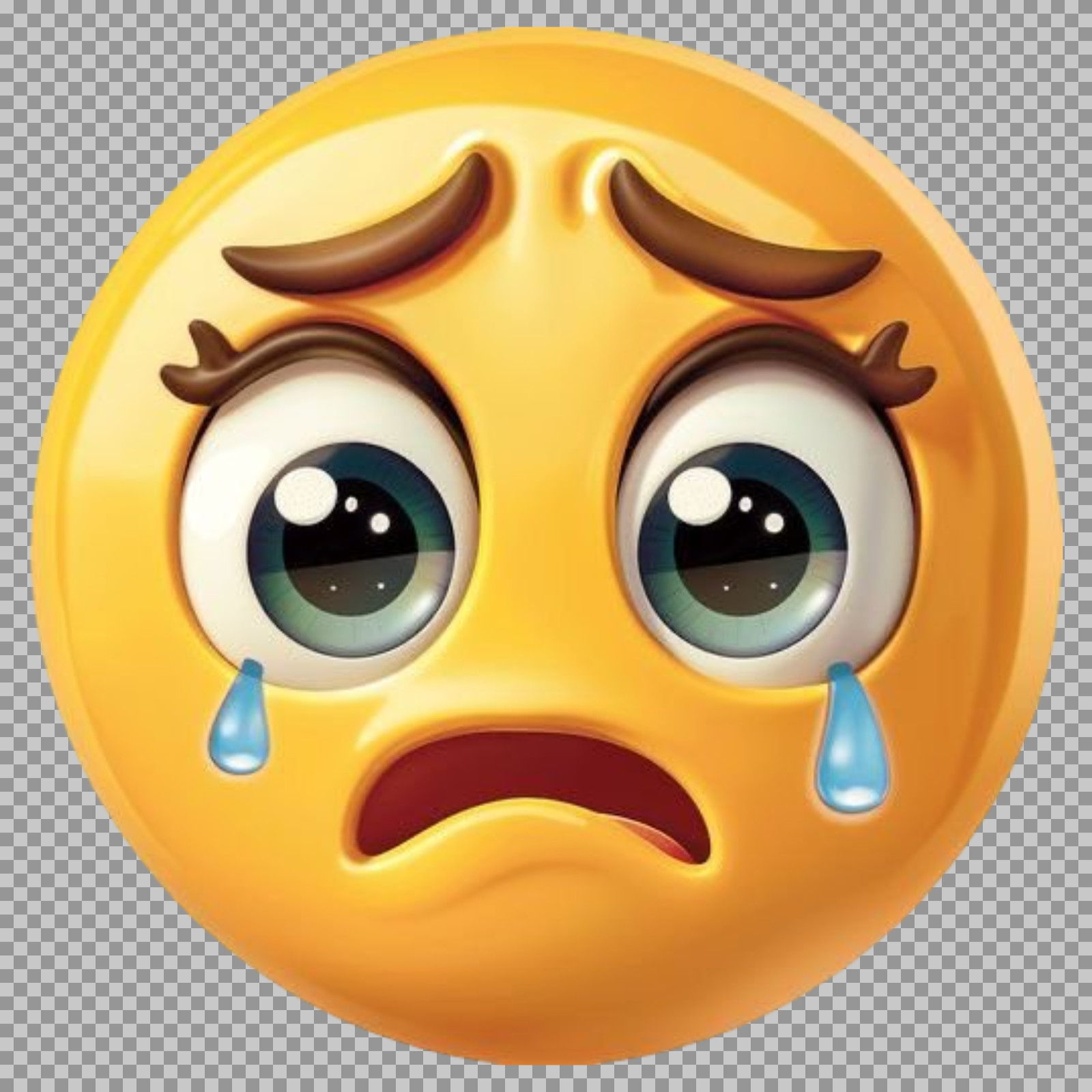 Pleading Face Crying Emoji PNG | Free Download...