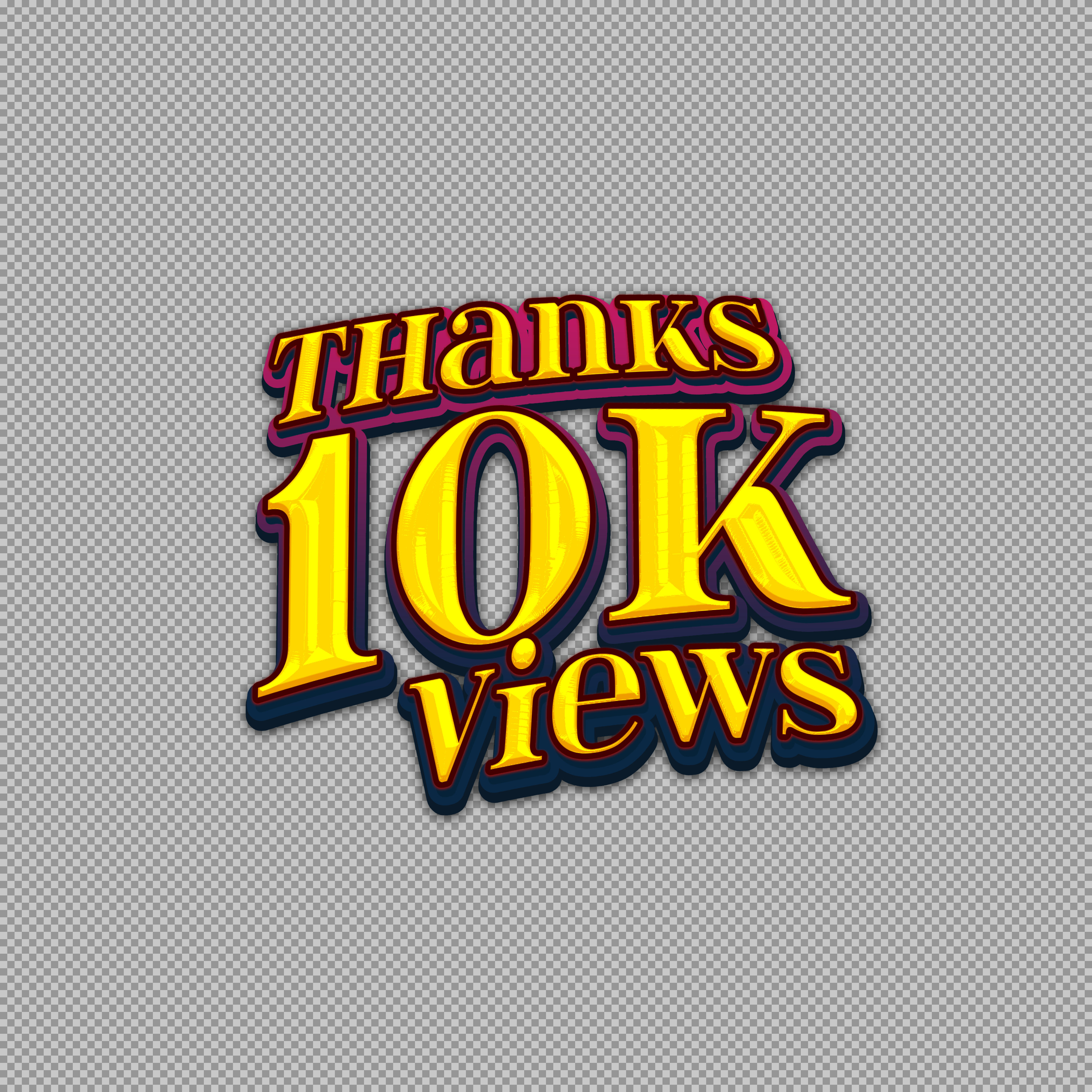Thanks 100k view png images | Thanks for hundred thousand views PNG...