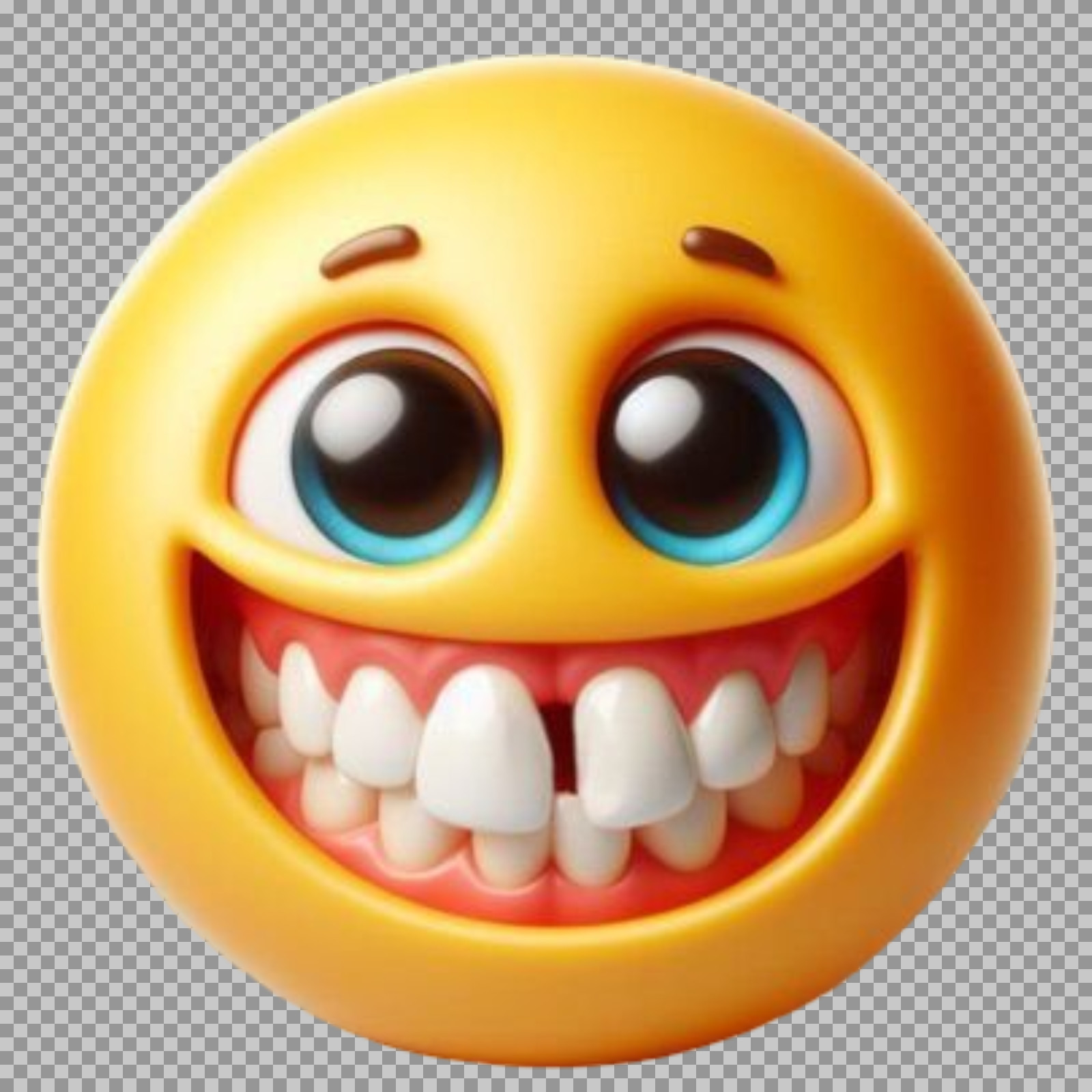 Grinning Emoji with Gap Teeth PNG | Free Download