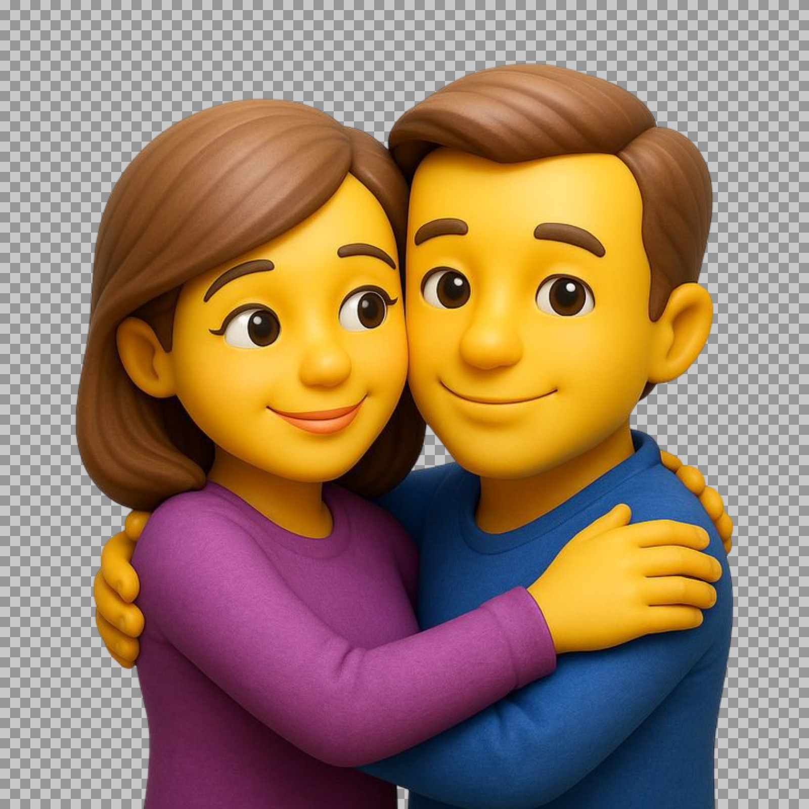 Hugging Couple Emoji PNG | Free Download...