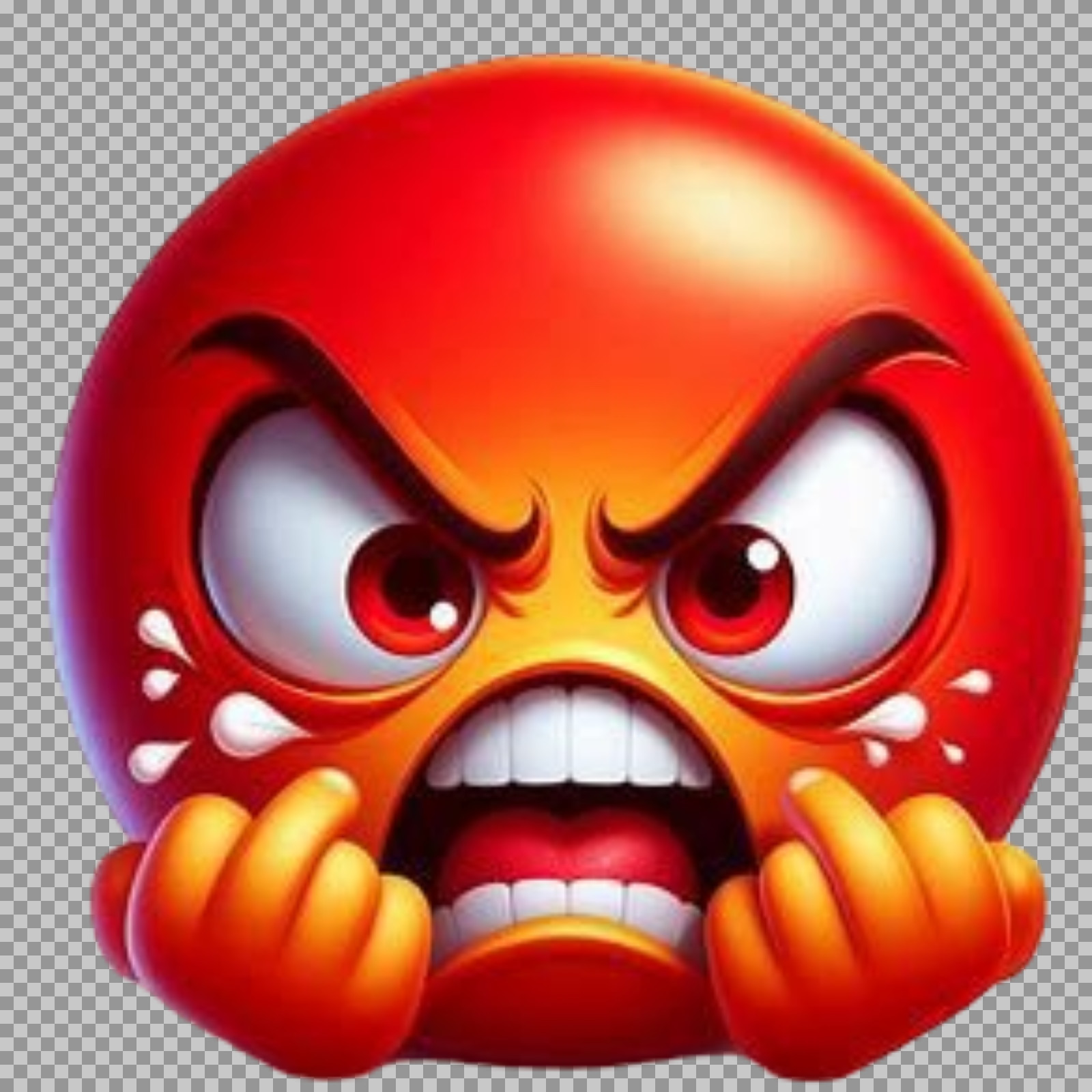 Furious Angry Emoji PNG | Free Transparent Download...