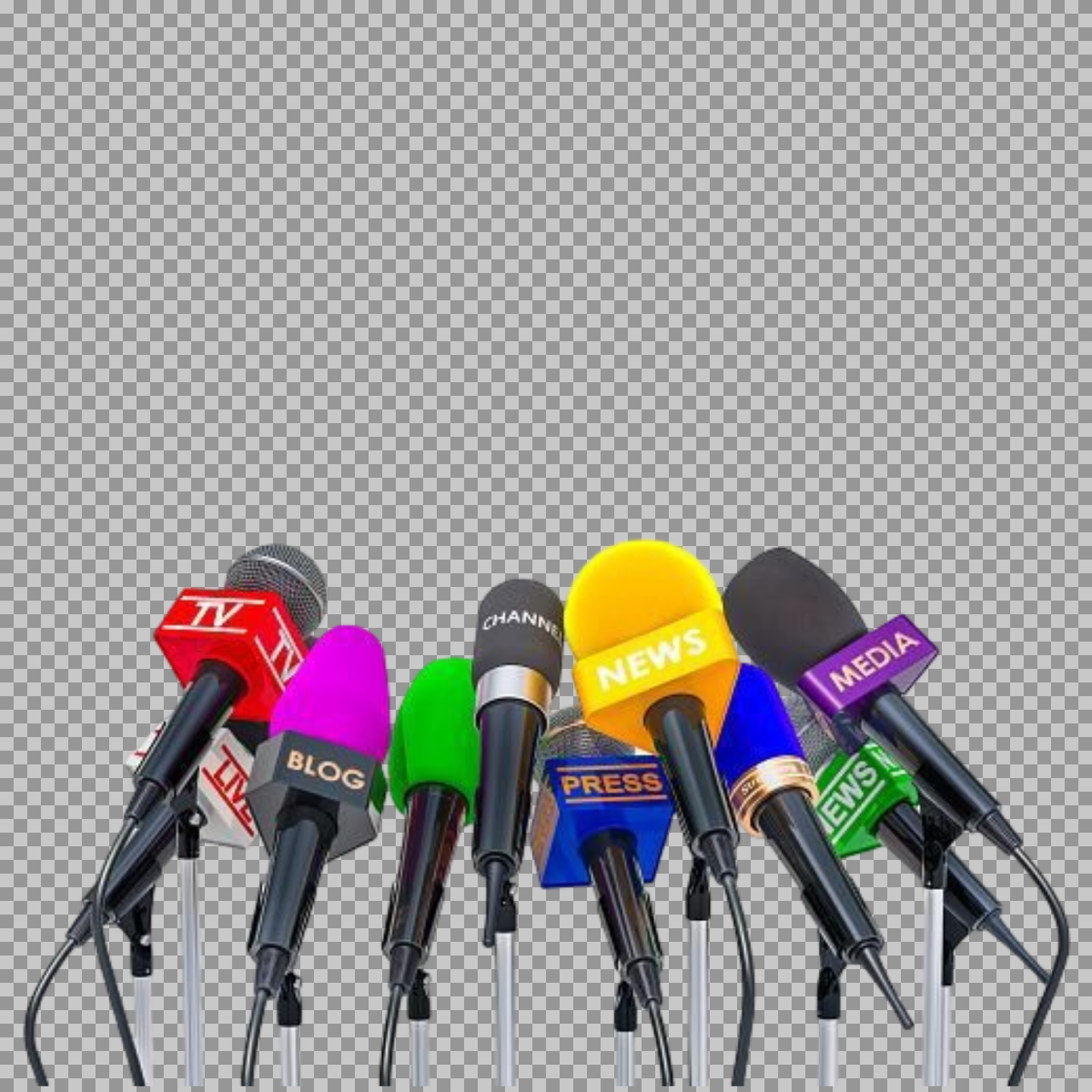 Press Microphones PNG | Modern Media & News Image...