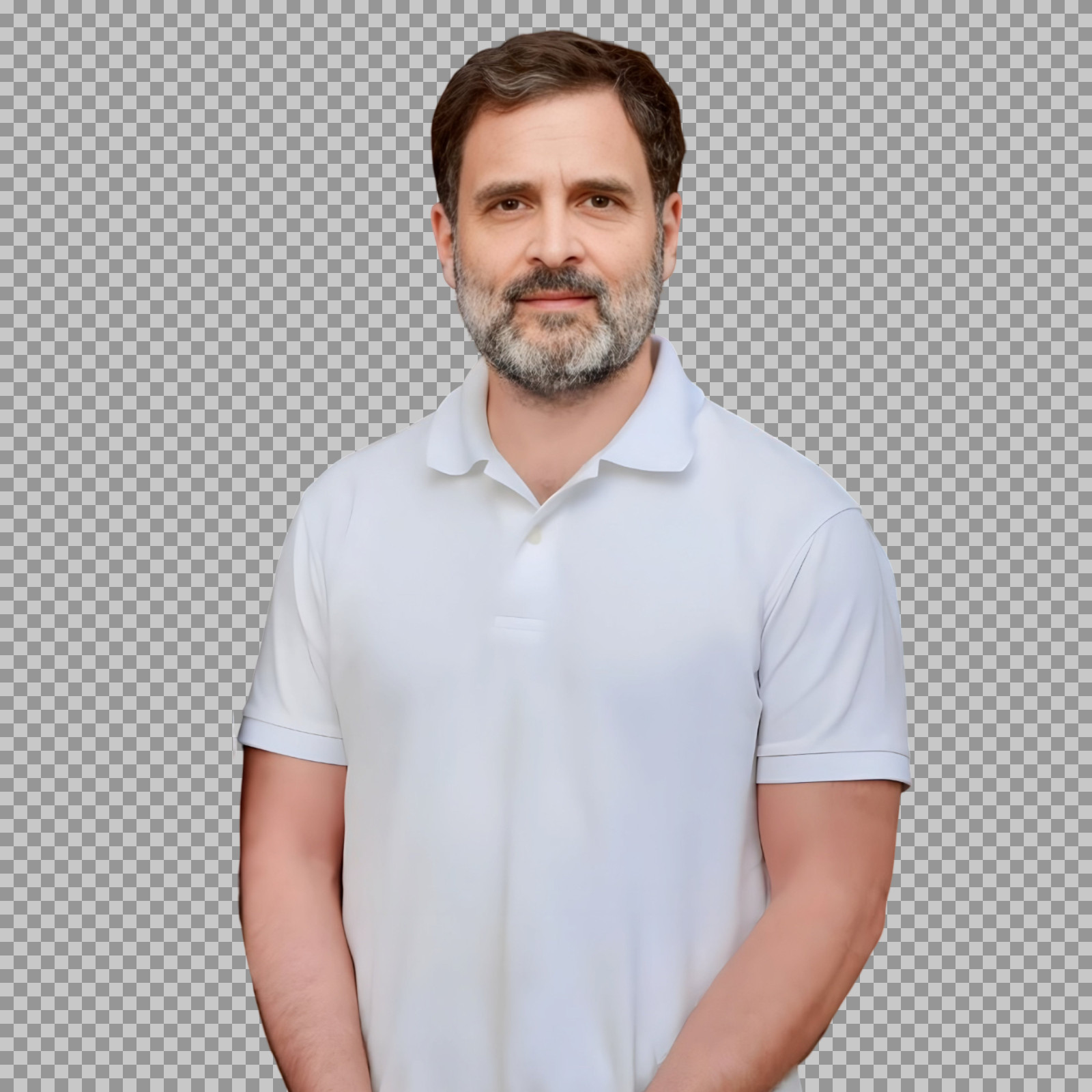Rahul Gandhi PNG in White T-shirt | Free Download...
