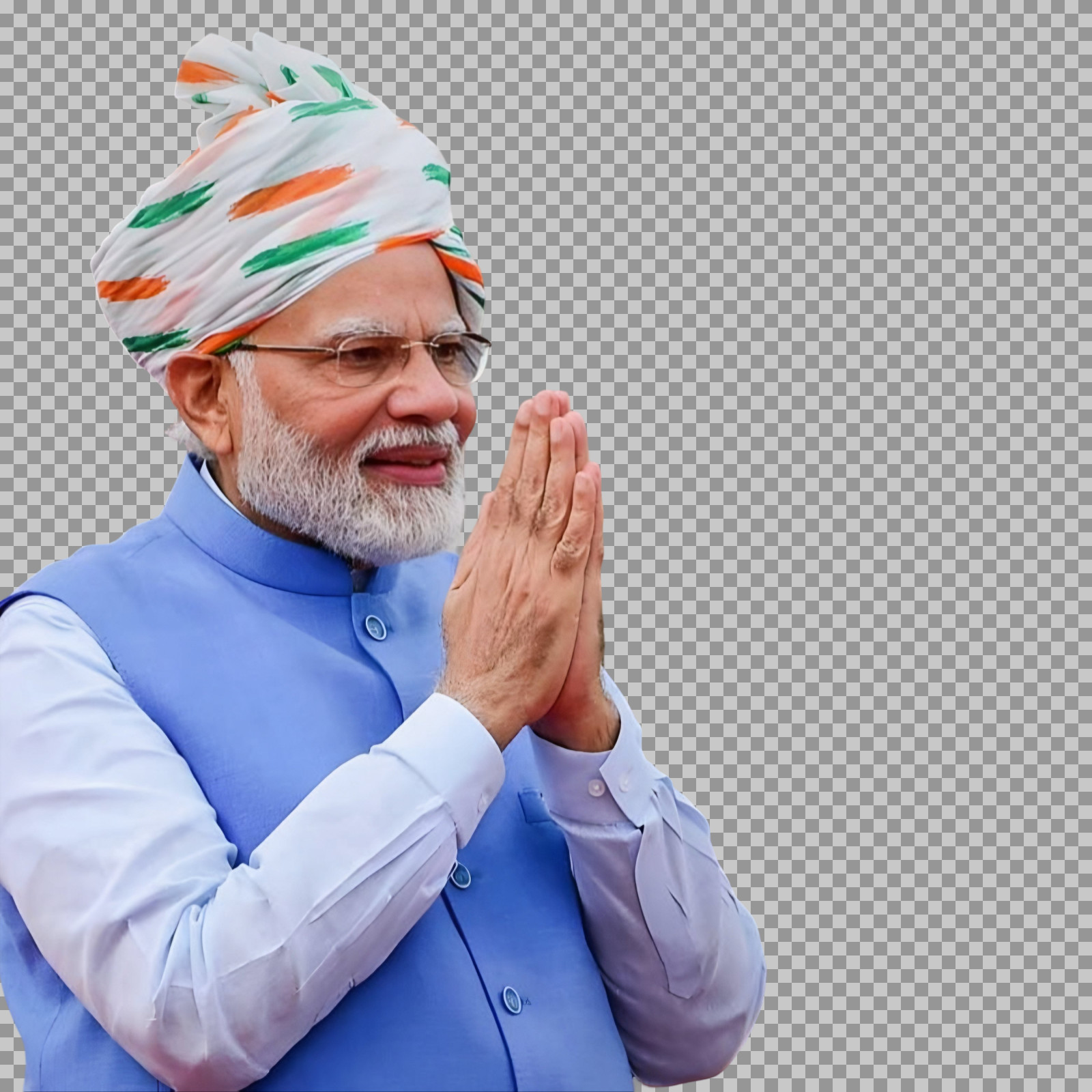 Narendra Modi PNG in Tricolour Turban | Free Download...