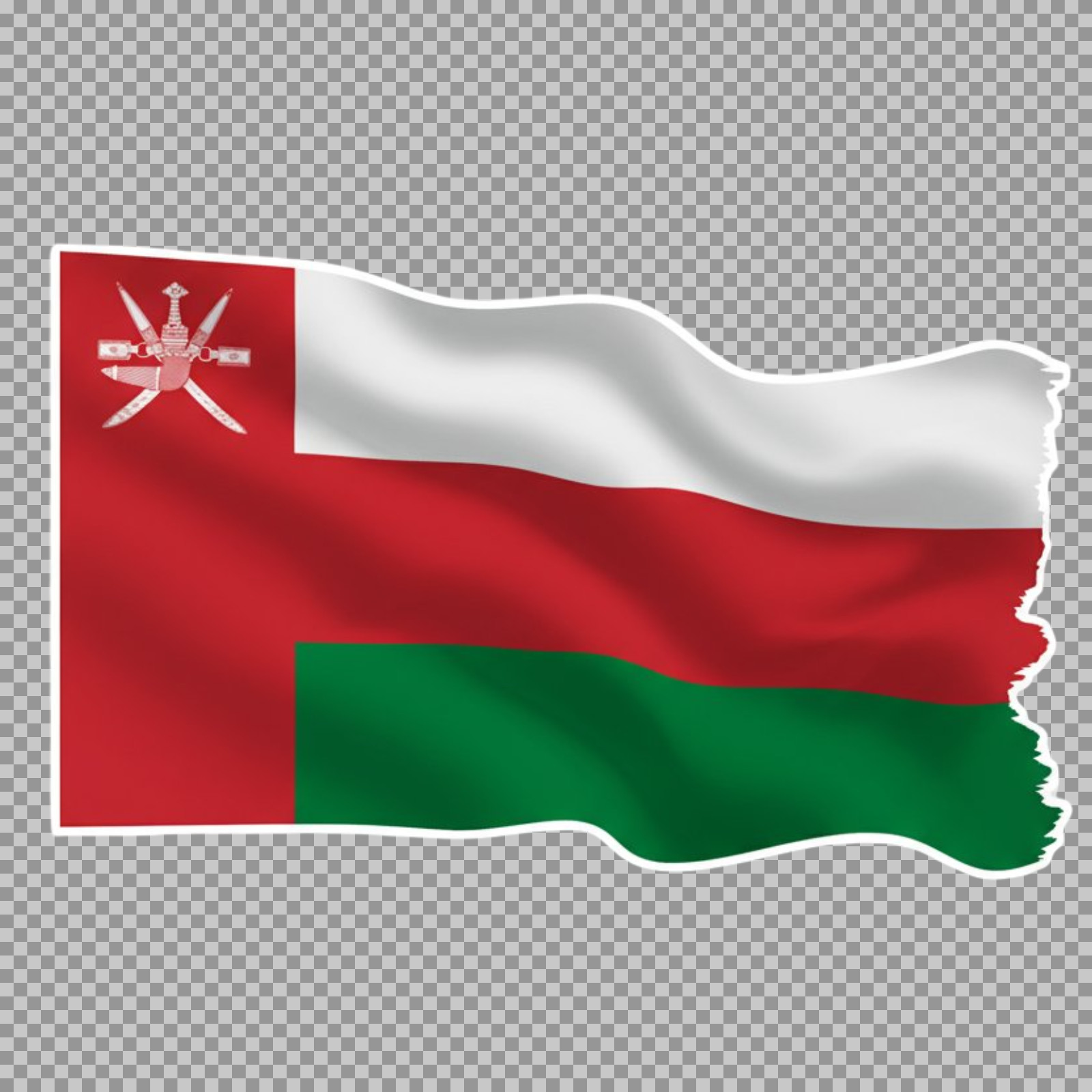 Oman,Waving Oman Flag PNG Sticker | Free High-Resolution Download...