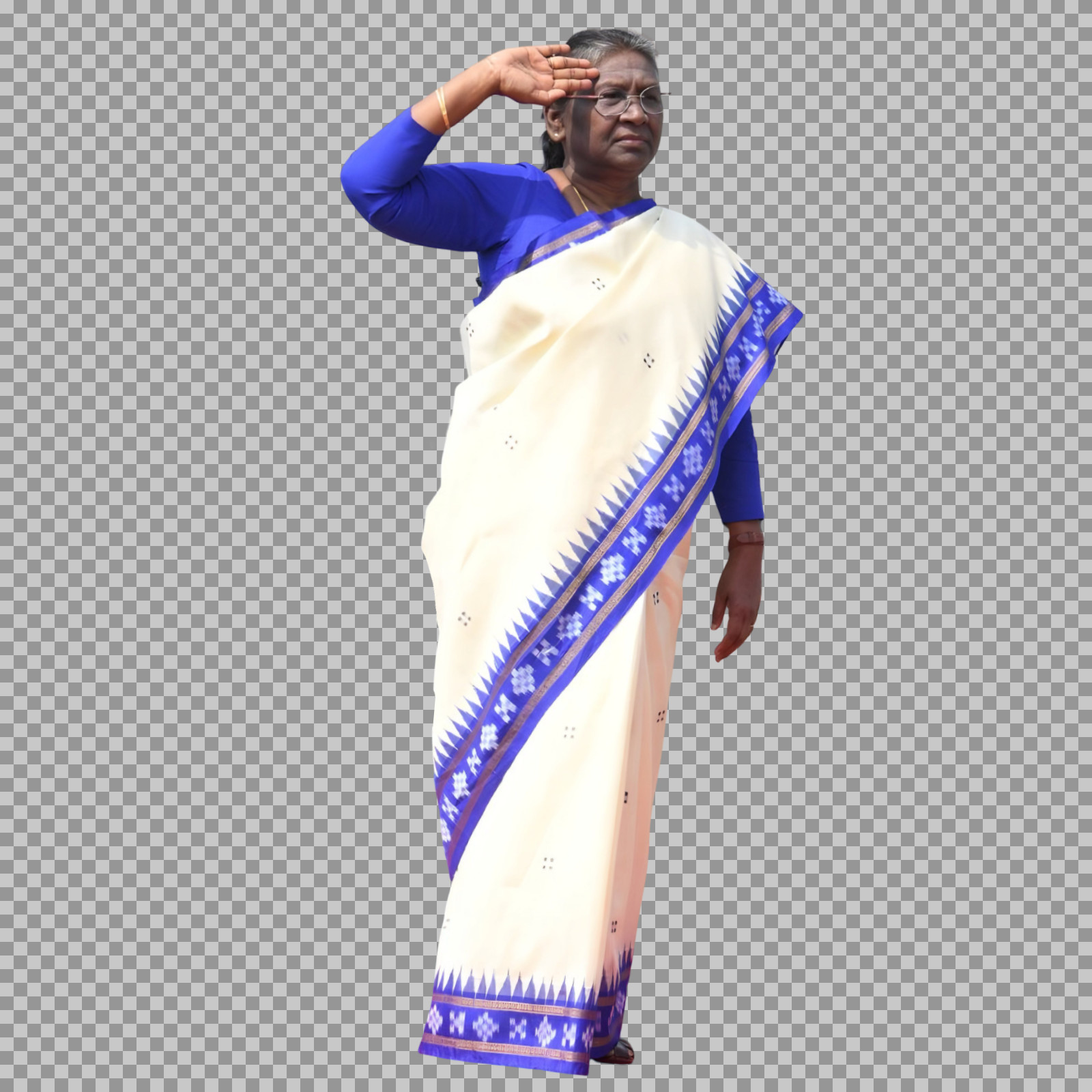 President Droupadi Murmu Saluting PNG | Free Transparent Image...