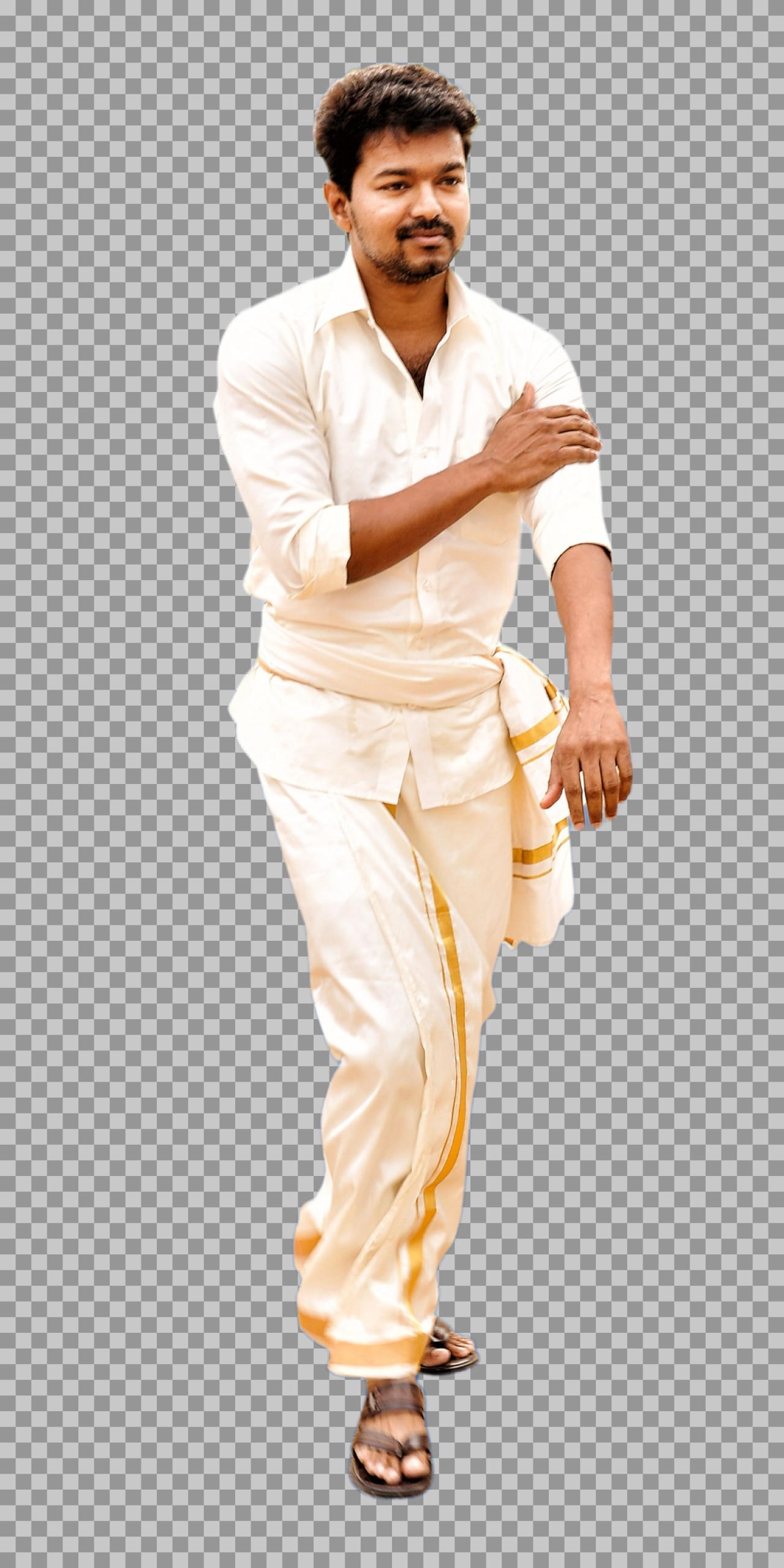 Thalapathy Vijay Walking in Veshti PNG | HD Free Download...
