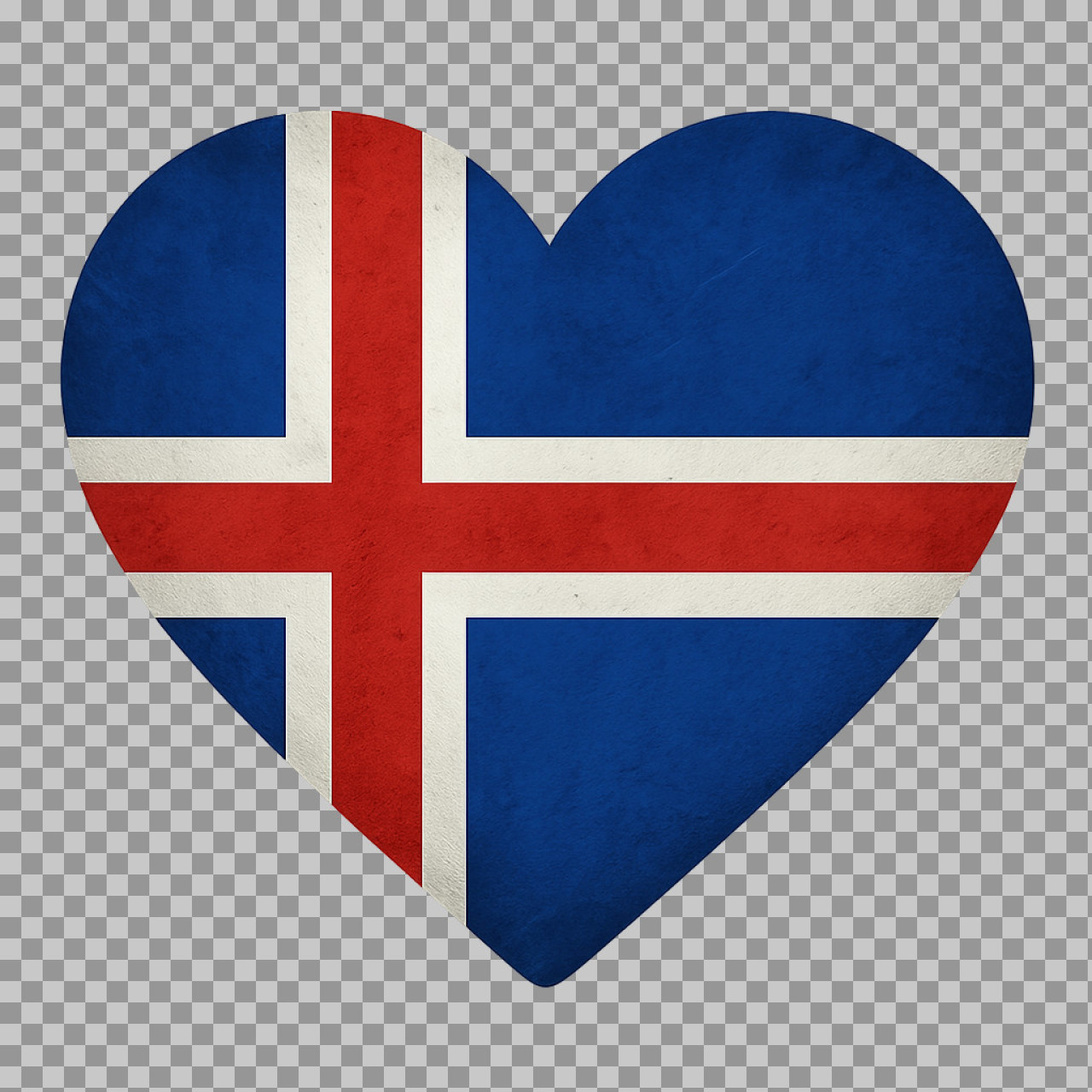 Love Iceland Heart Flag | Vintage Patriotic Graphic...