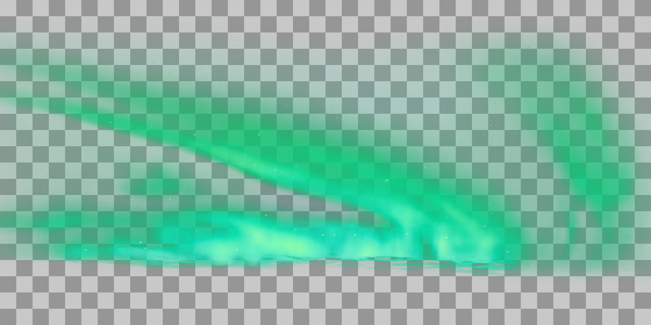 Vibrant Green Northern Lights PNG | Aurora Borealis Sky