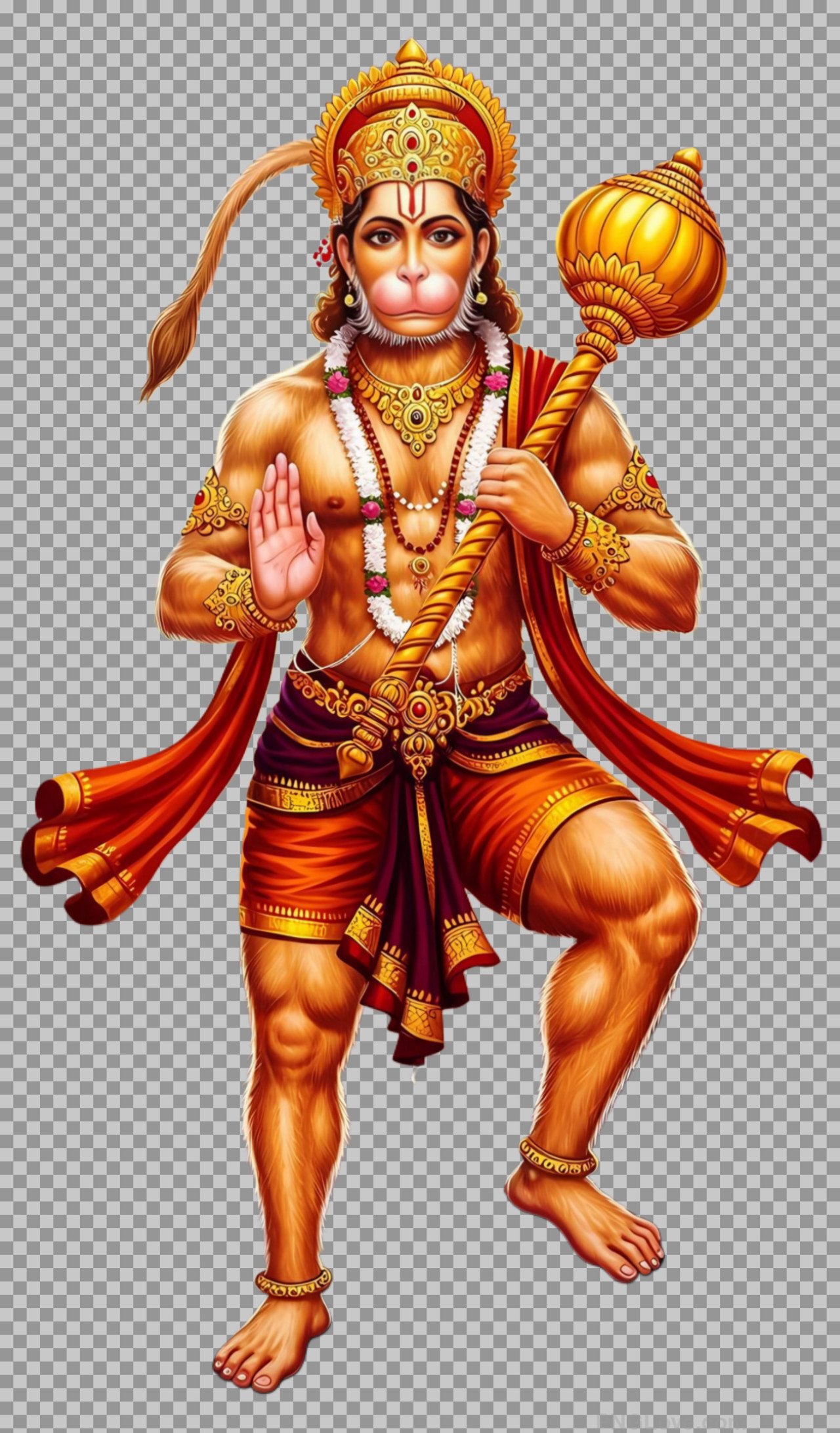 Bajrangbali Hanuman 4K PNG transparent image free download...