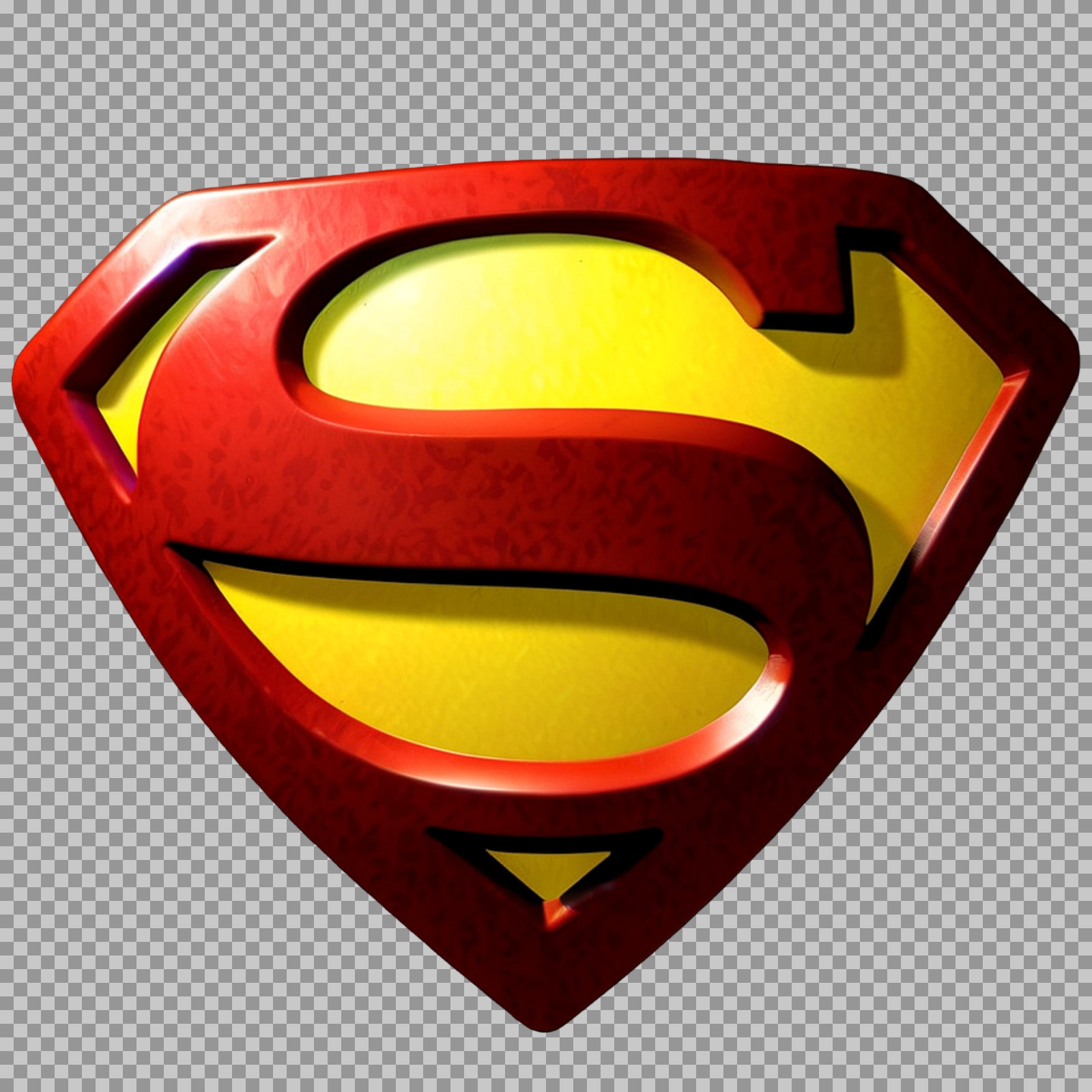 3D Superman Logo | High-Res Textured S-Shield PNG Download...