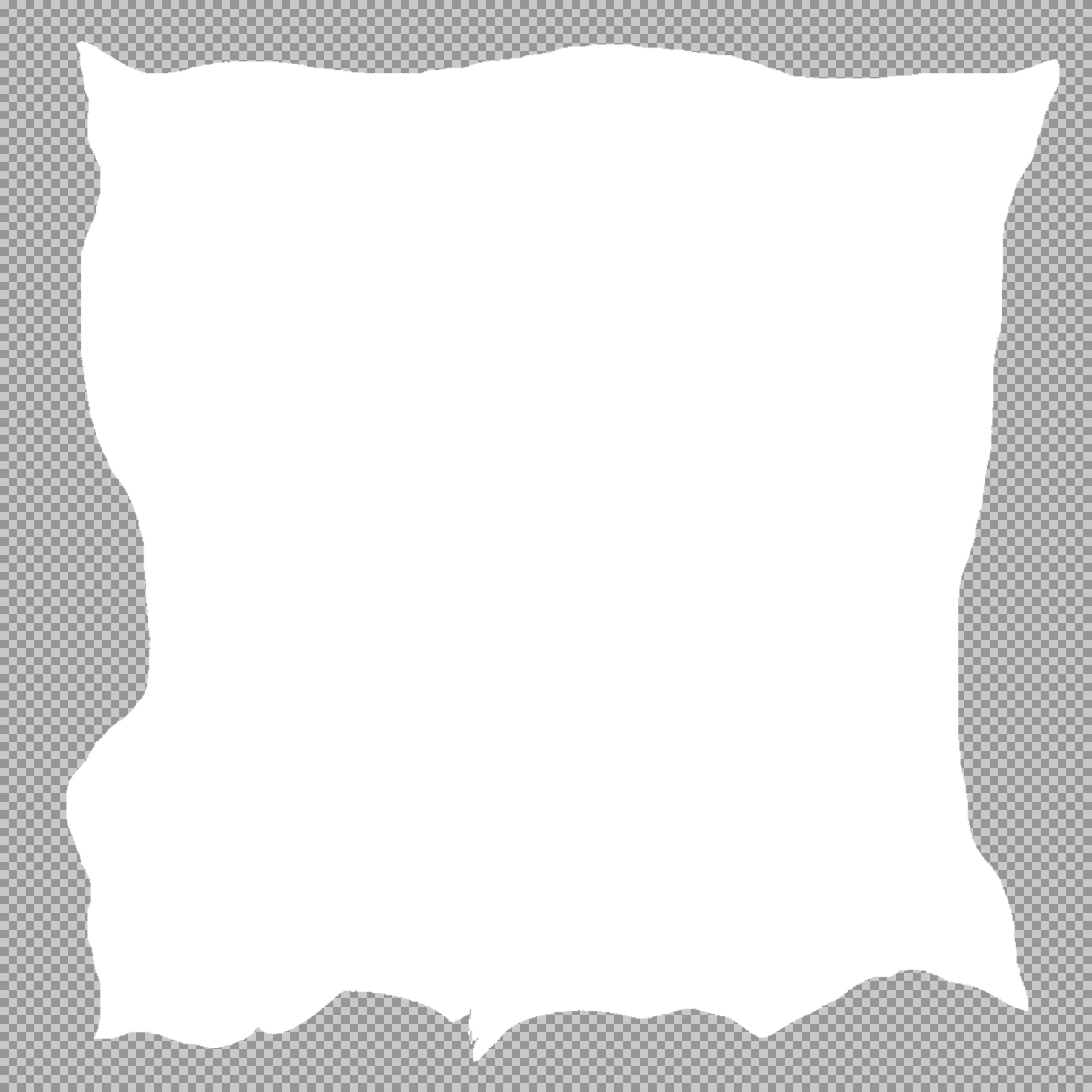 Torn Paper Frame PNG | Free Distressed White Shape Asset