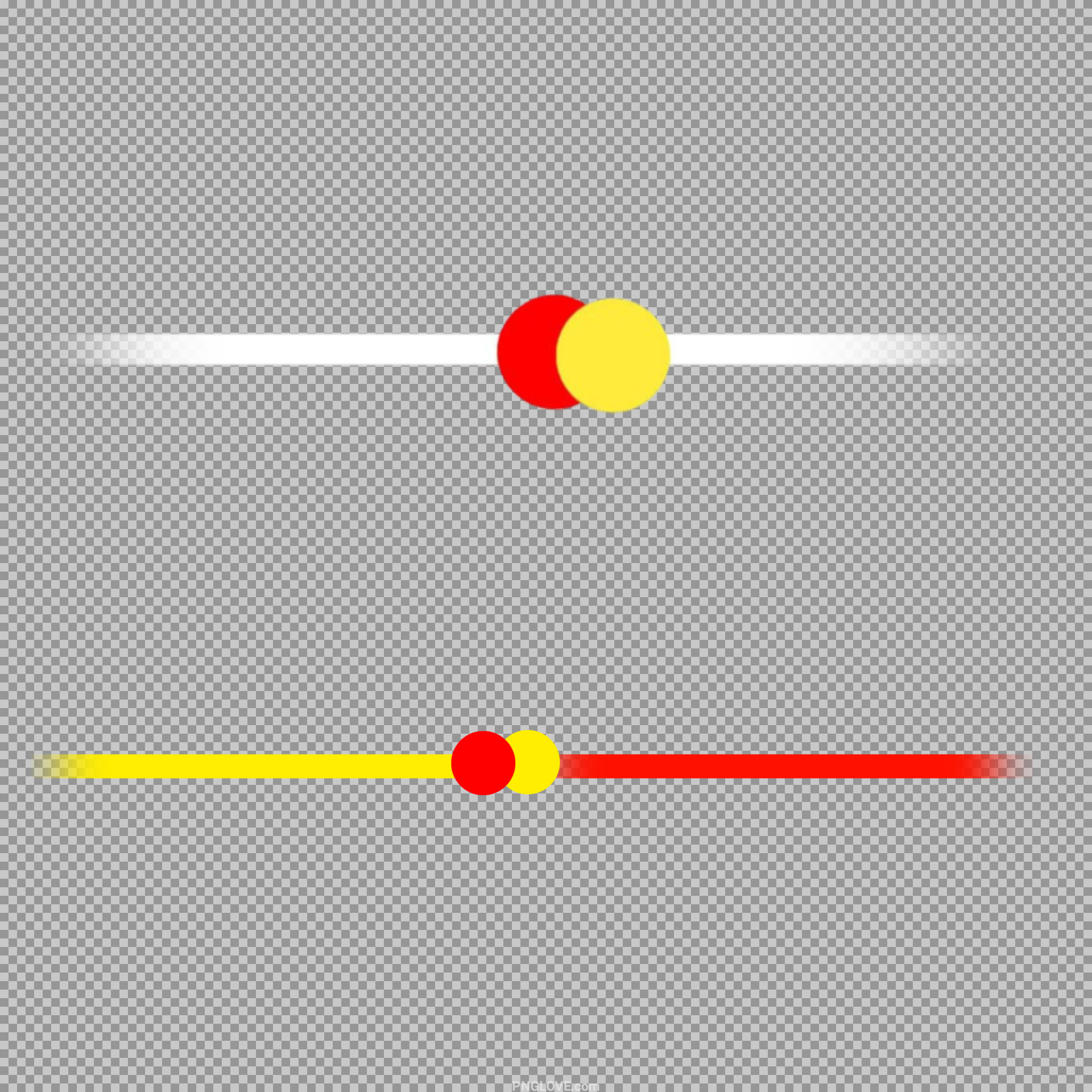 Abstract Line Dividers PNG | Red & Yellow Circles