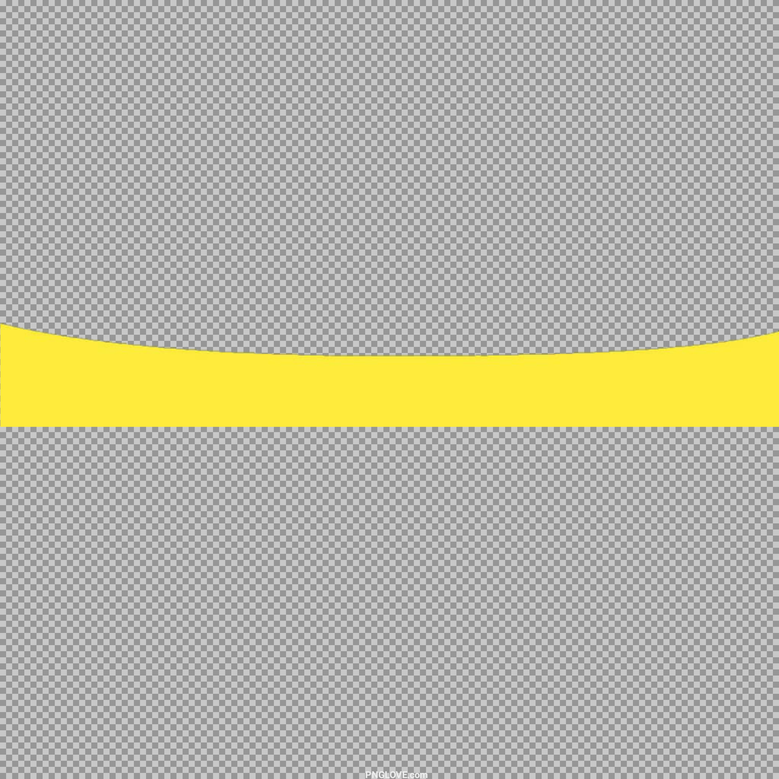 Free Yellow Curved Line PNG | Transparent Divider Clipart