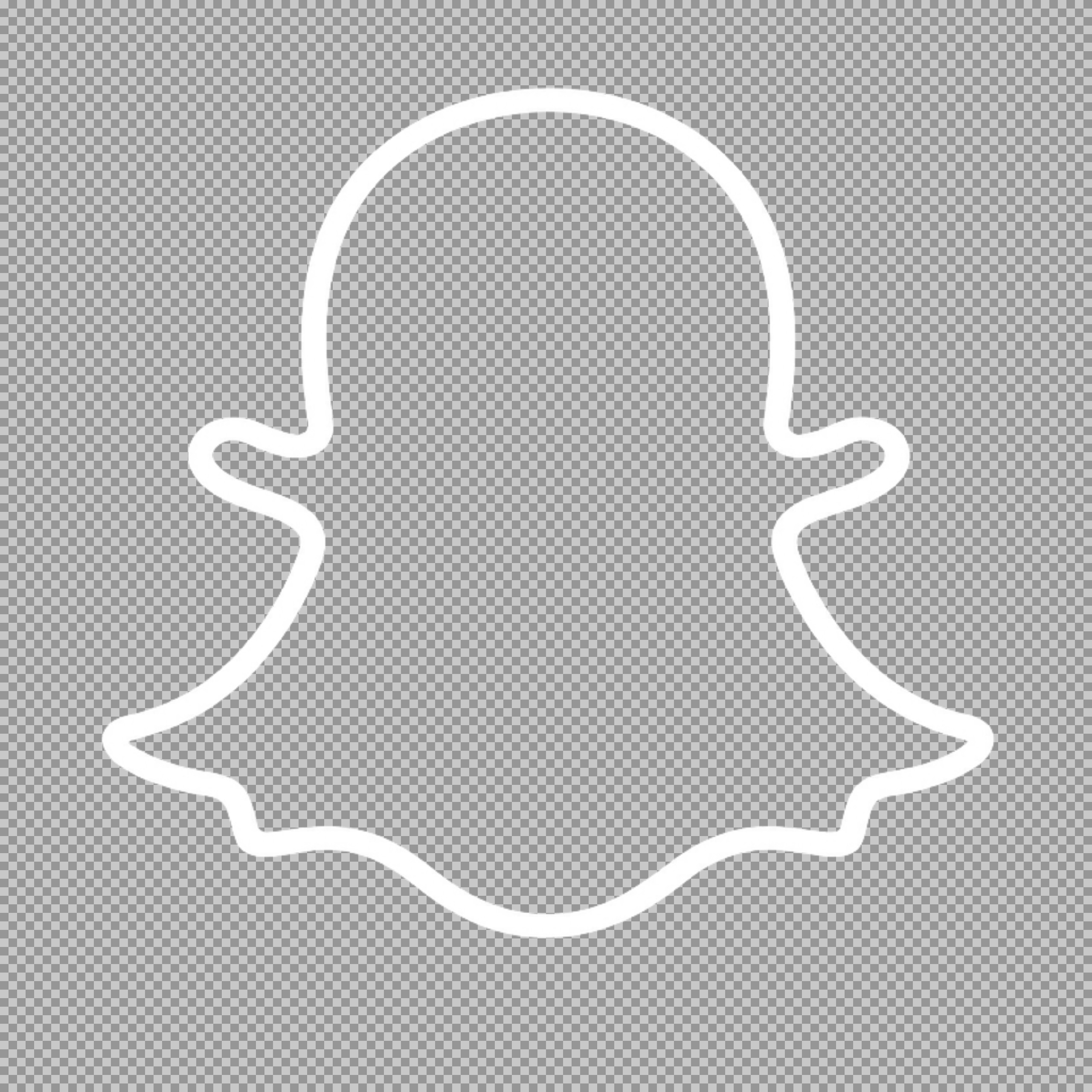 Snapchat Logo Outline PNG | Textured Ghost Icon...