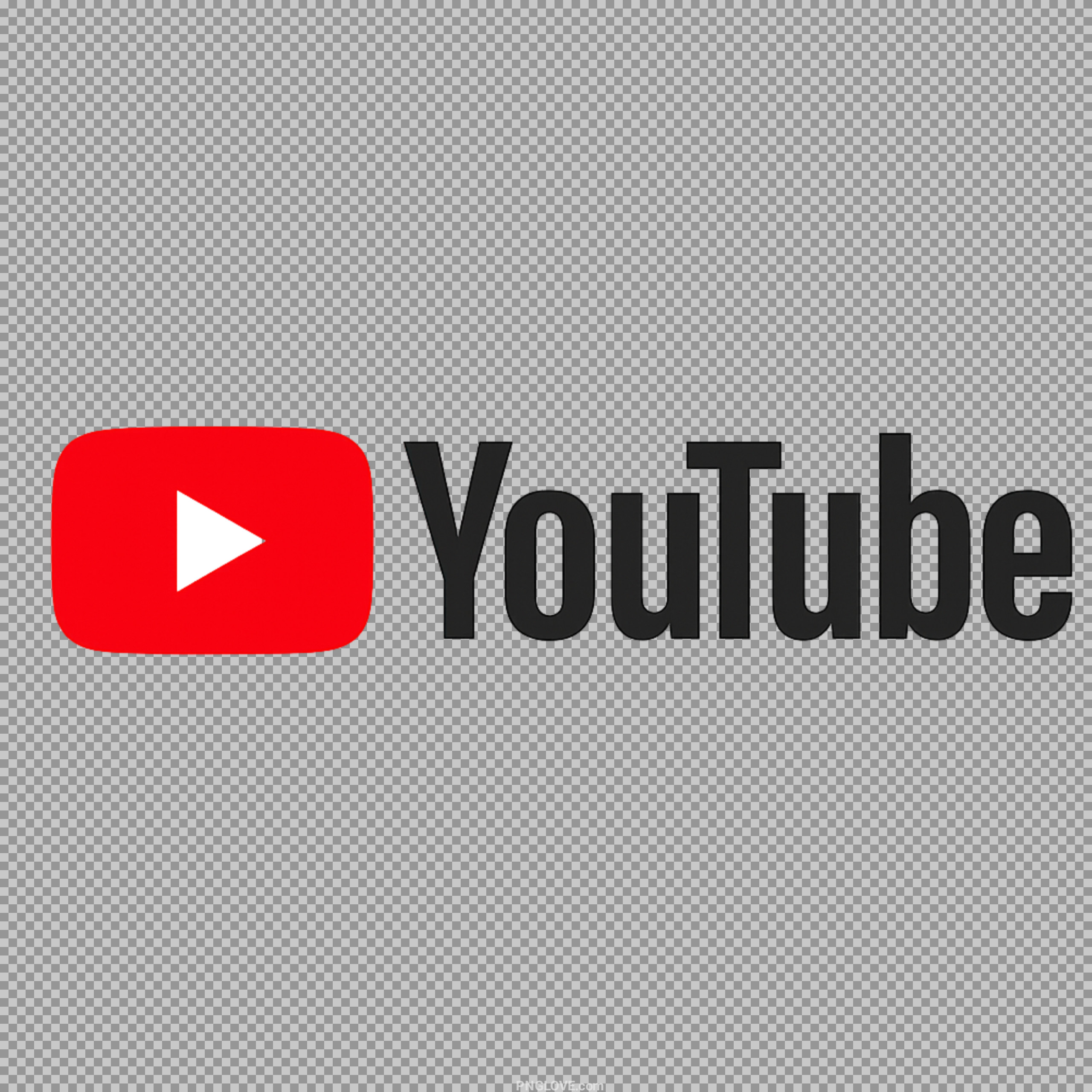 YouTube Logo PNG | Dark Text & Transparent Background...