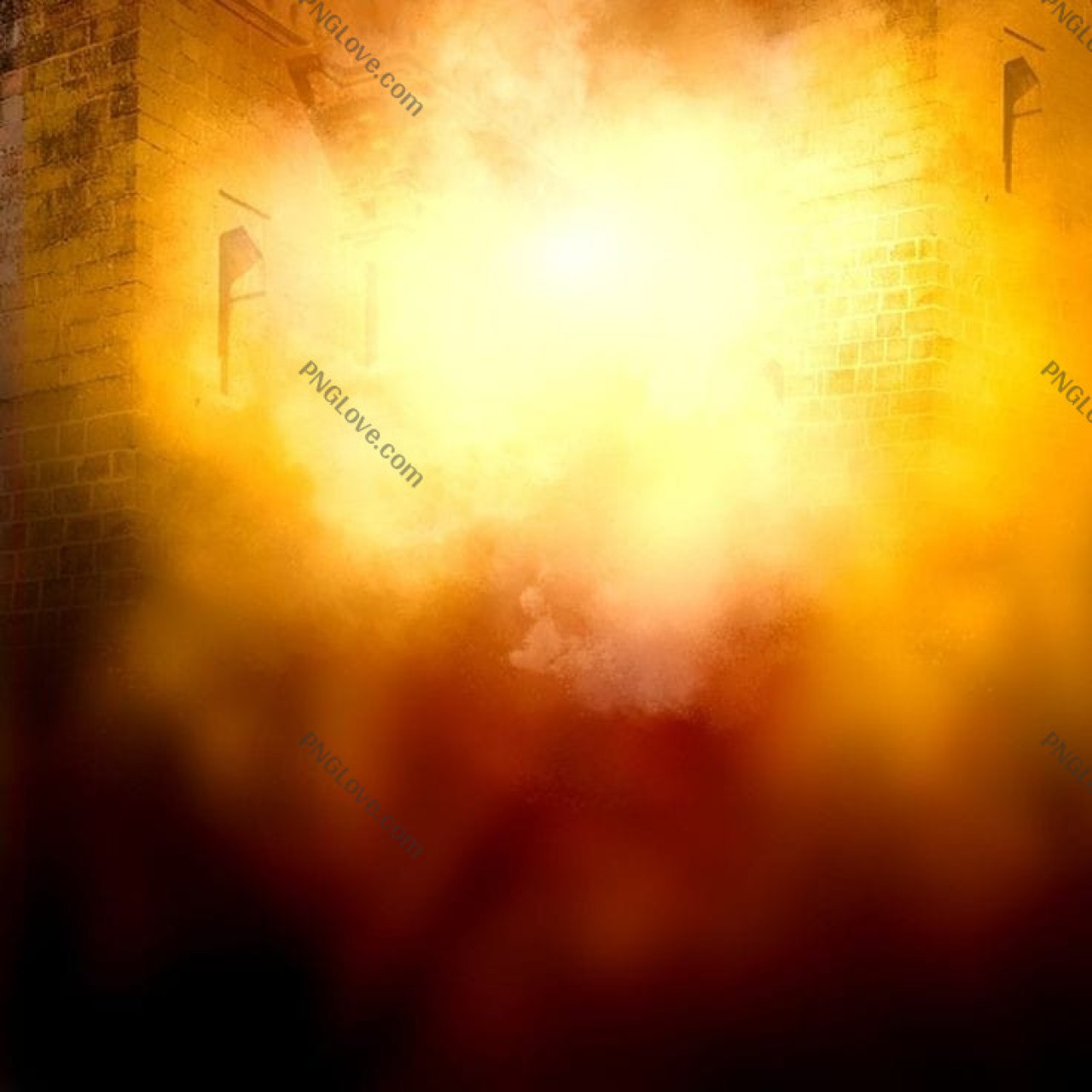 Abstract Fiery Explosion | Intense Light & Smoke Background Image...