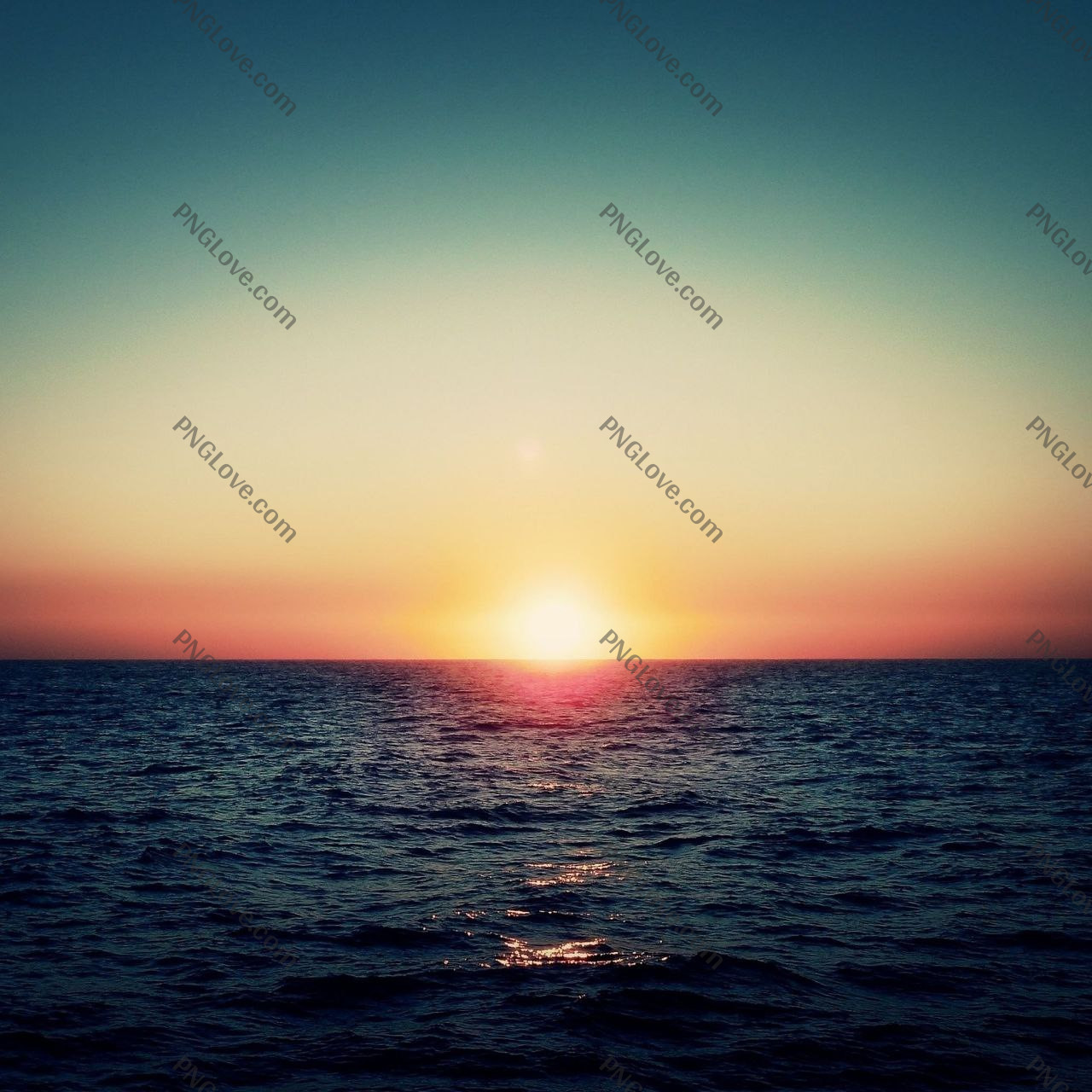 Beautiful Vintage Sunset Over Ocean | Website Background...