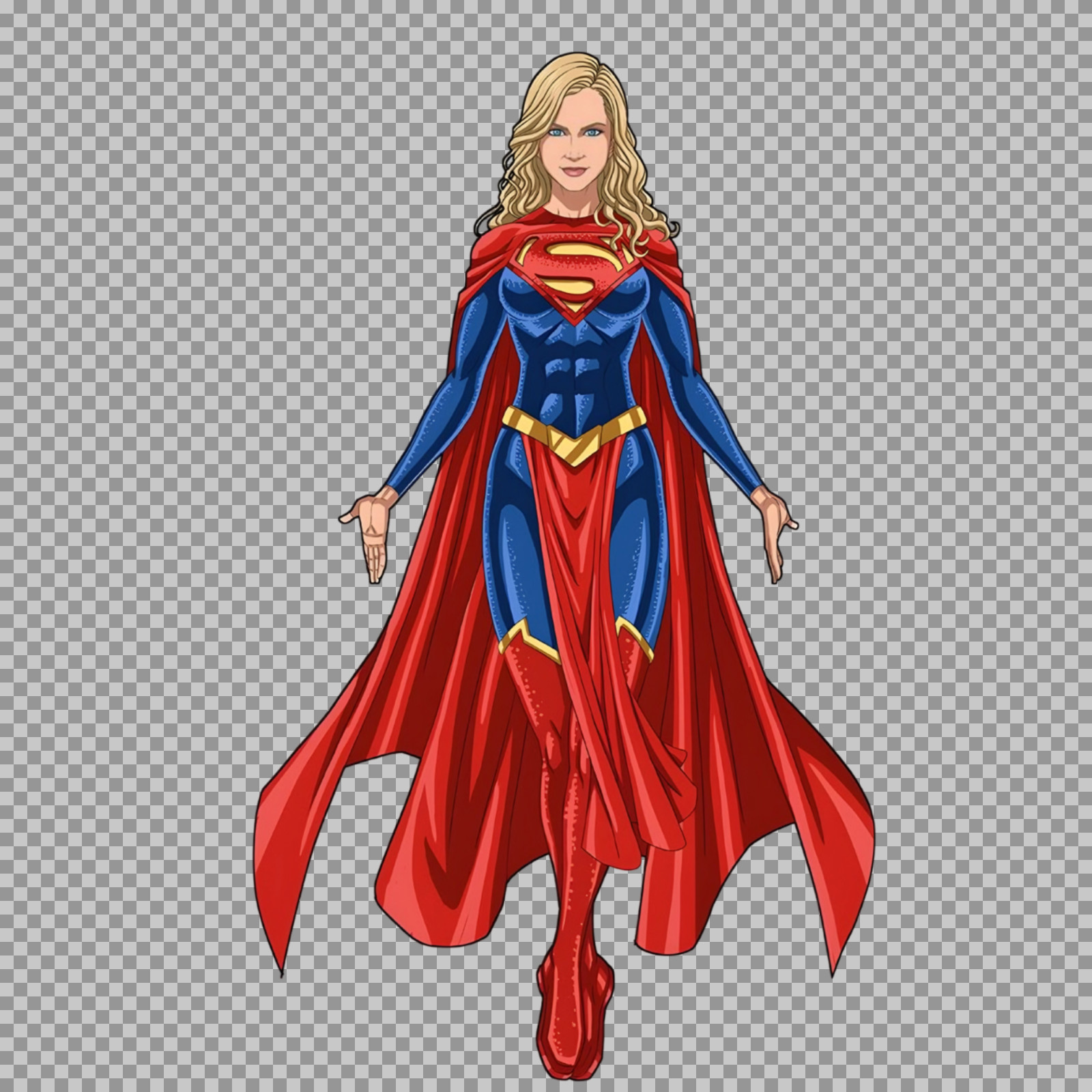 High-Quality Supergirl PNG | DC Comics Superhero Illustration