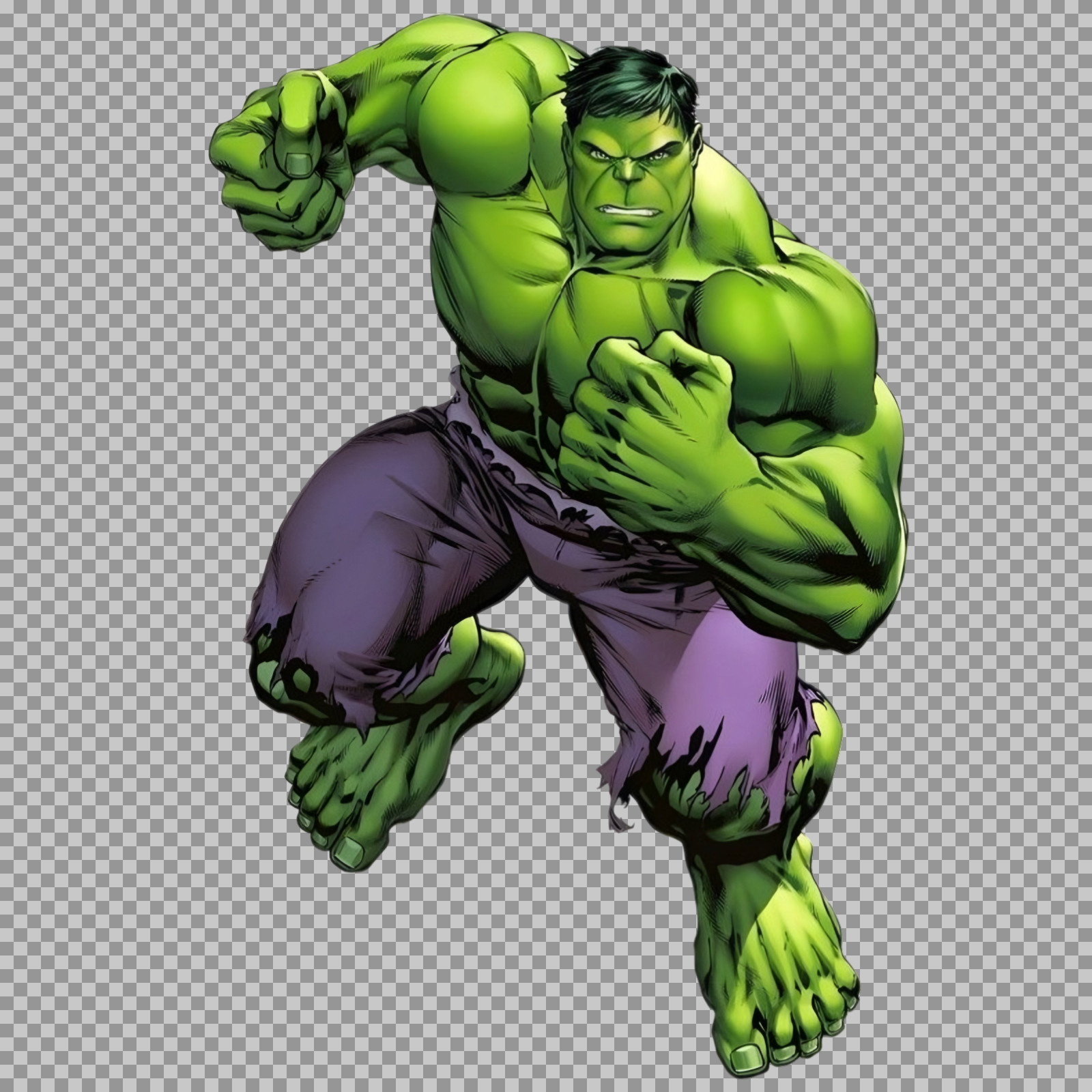 Incredible Hulk PNG | Dynamic Marvel Superhero Art...