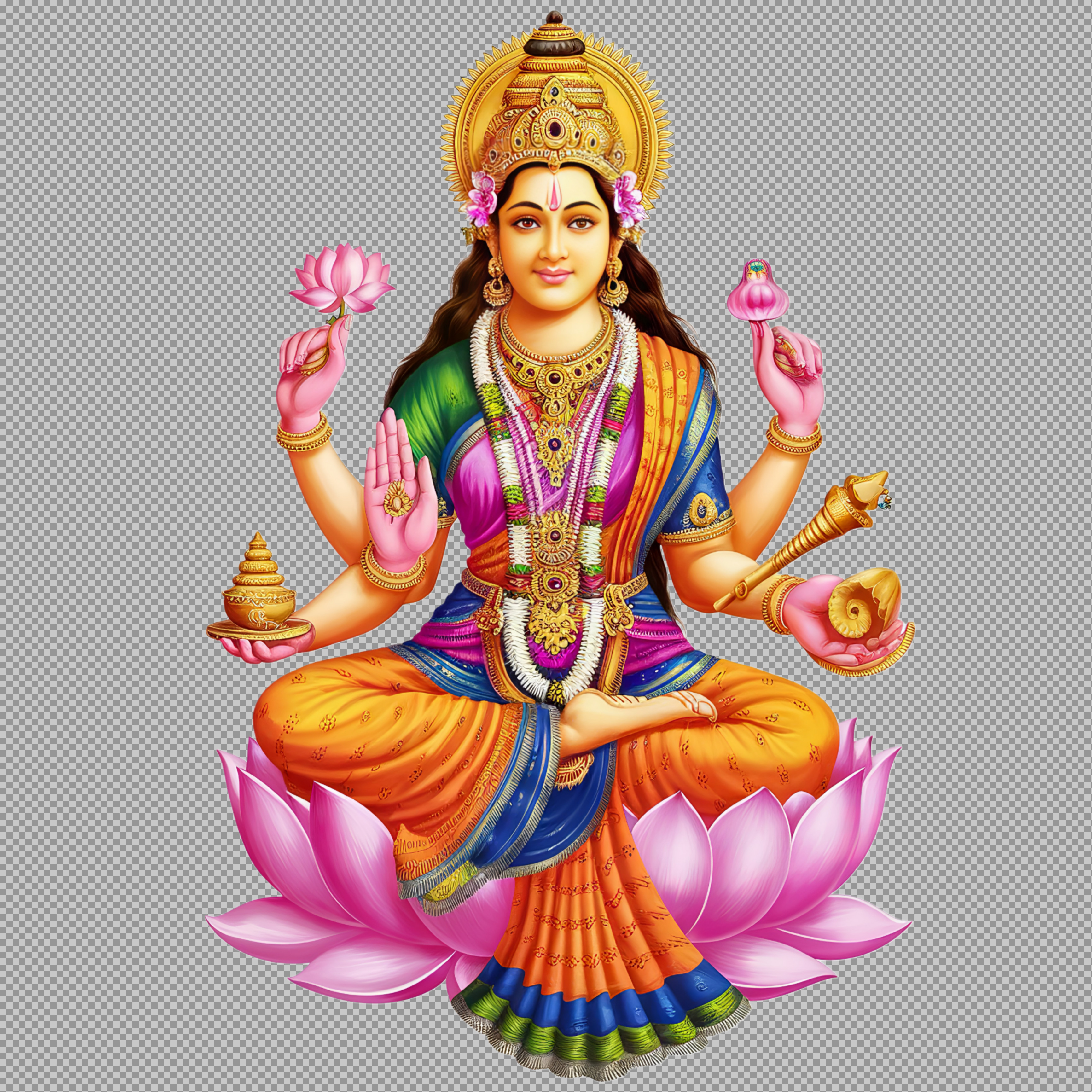 Goddess Lakshmi PNG | HD Image of Hindu Goddess of Wealth...