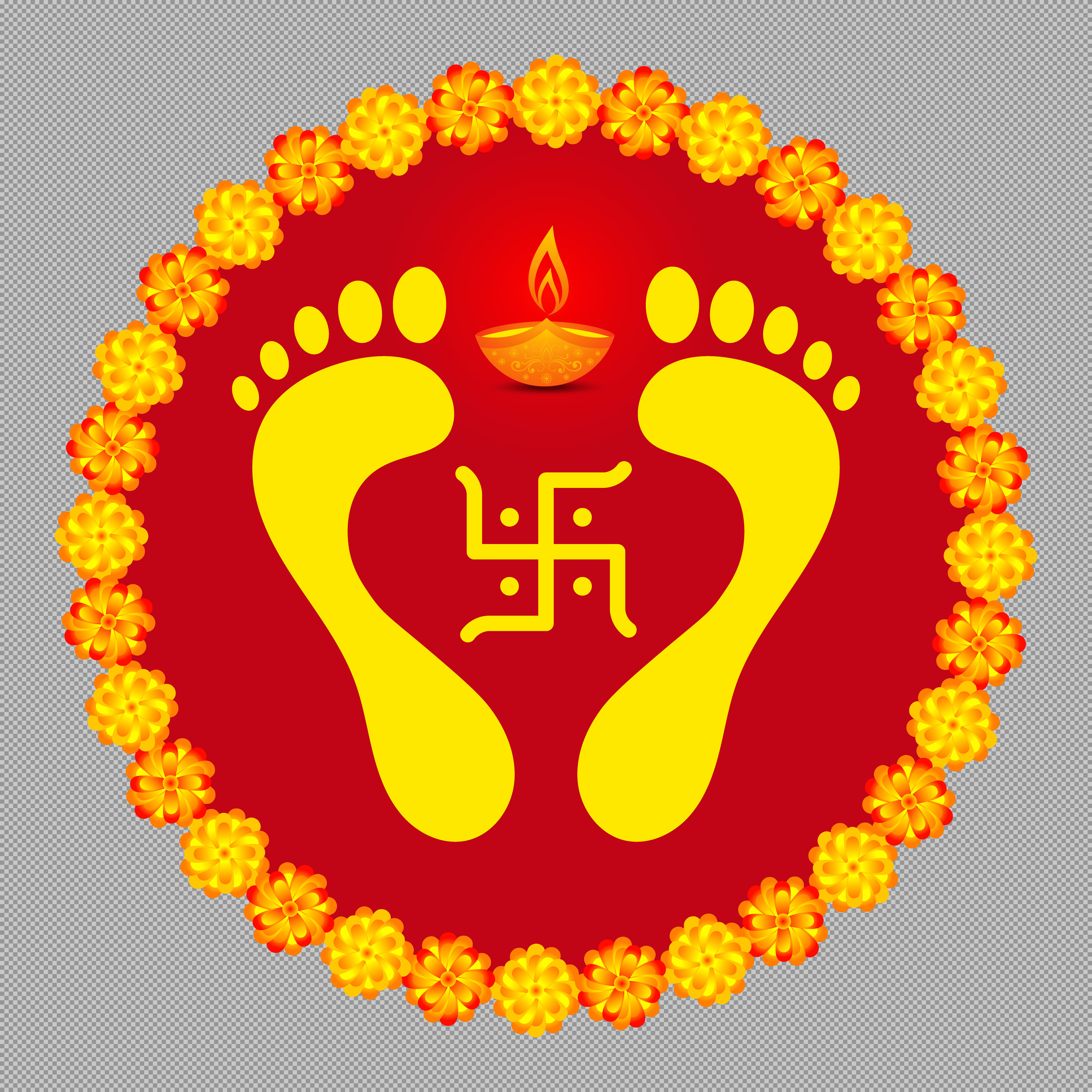Auspicious Lakshmi Feet PNG for Diwali | lakshmi charan png...