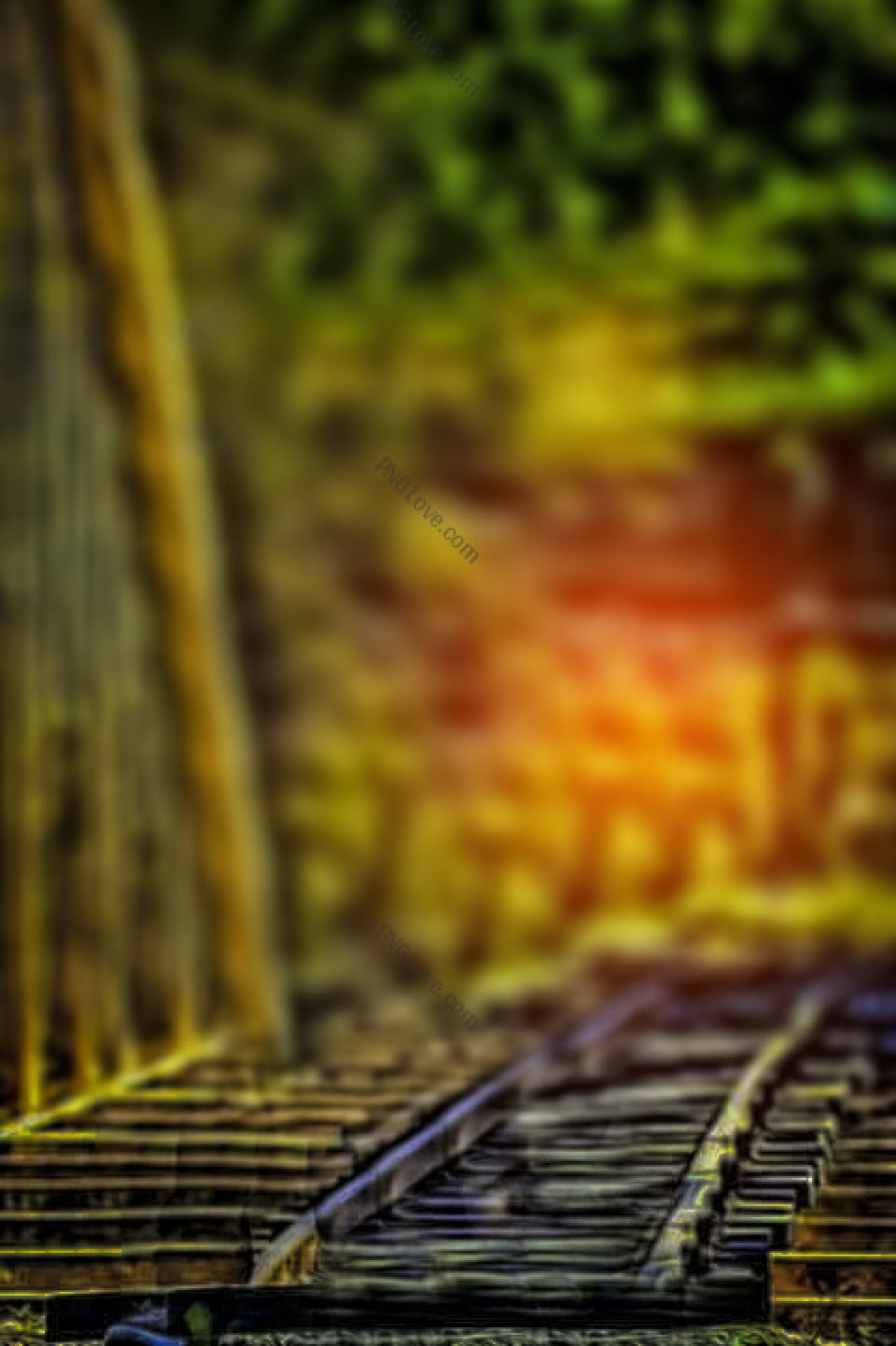 Blurred Railway Track Background for Photo Editing | DSLR Bokeh...