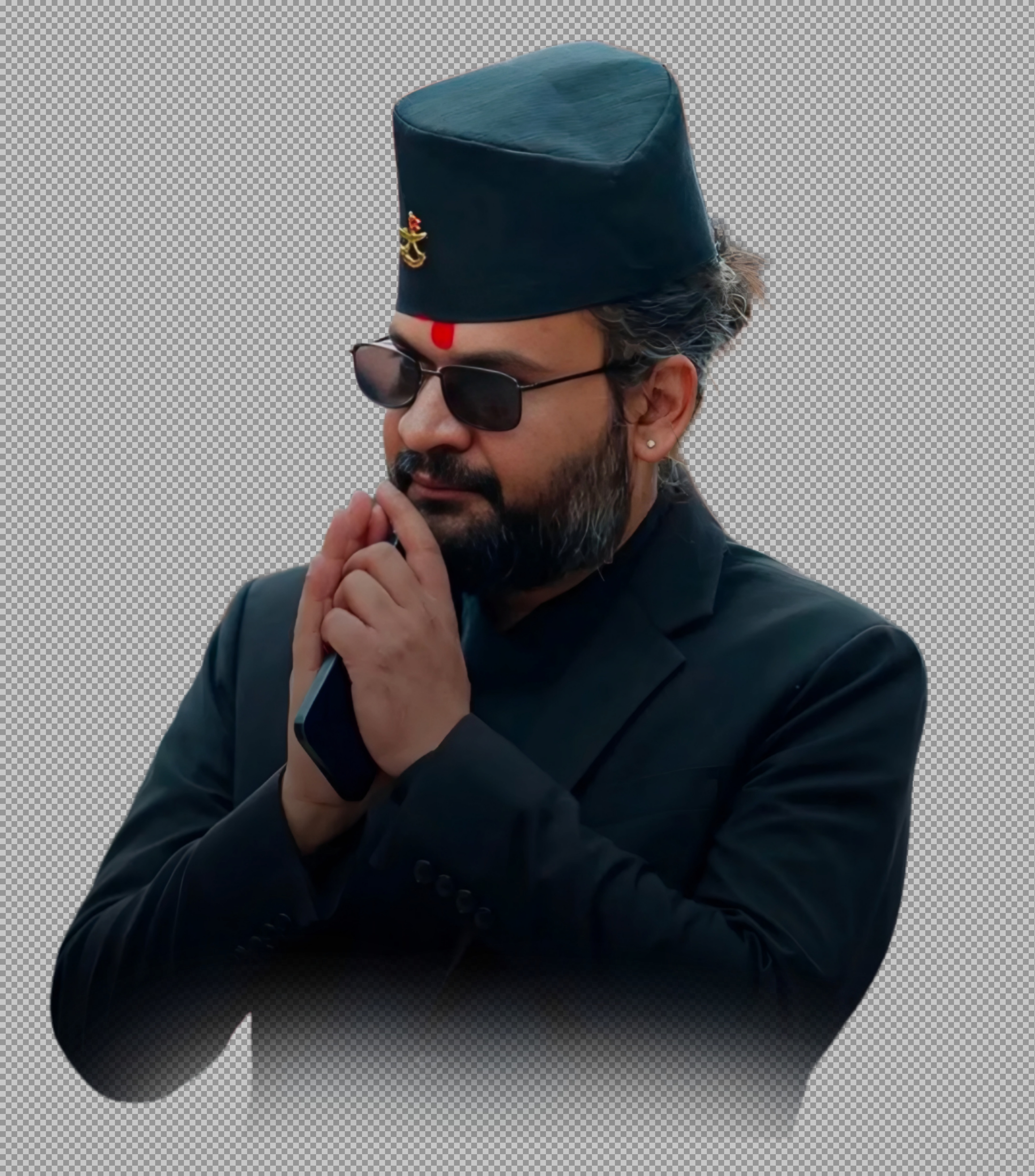 Balen Shah in Dhaka Topi PNG | Kathmandu Mayor Portrait...