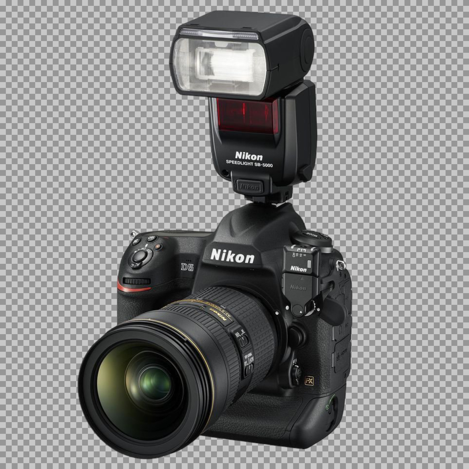 Nikon D5 Camera with Flash PNG | Free Transparent Image...