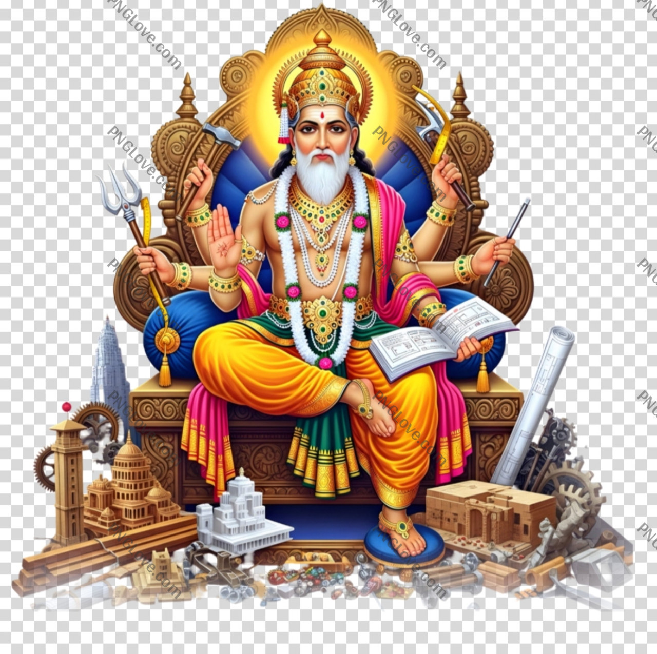 Lord Vishwakarma PNG Image | The Divine Architect & Engineer...