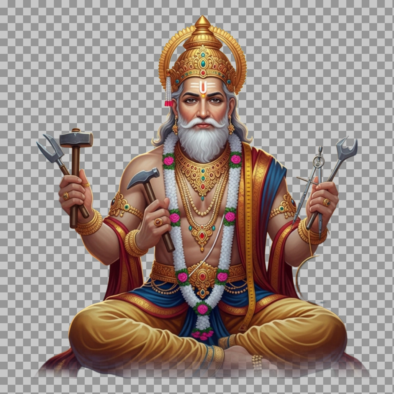 Lord Vishwakarma PNG Image | Hindu God of Architecture & Engineering – Free Download...