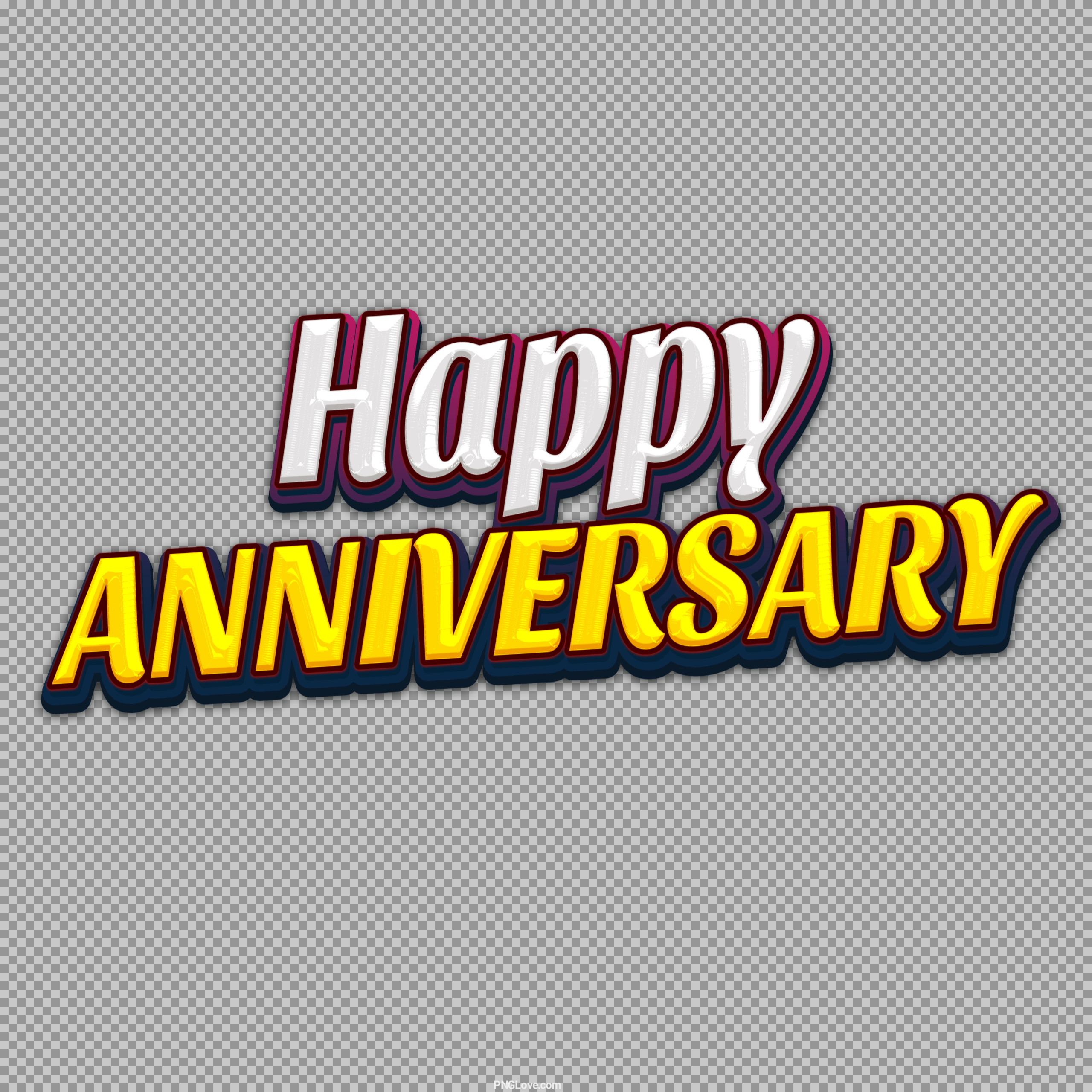 Happy Anniversary Text PNG | Free Download with Transparent Background...