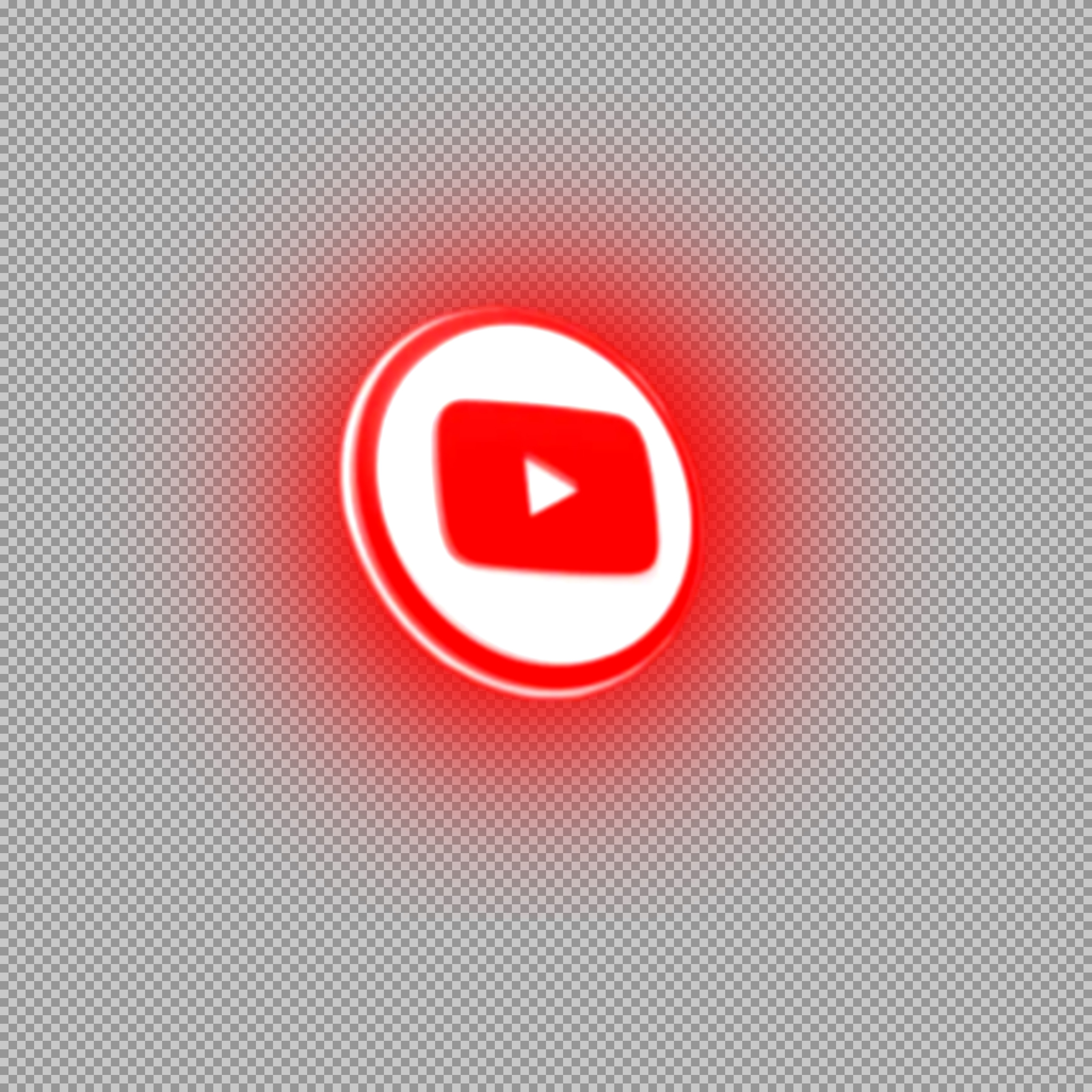 3D YouTube Logo PNG | Free Stylized Social Media Icon