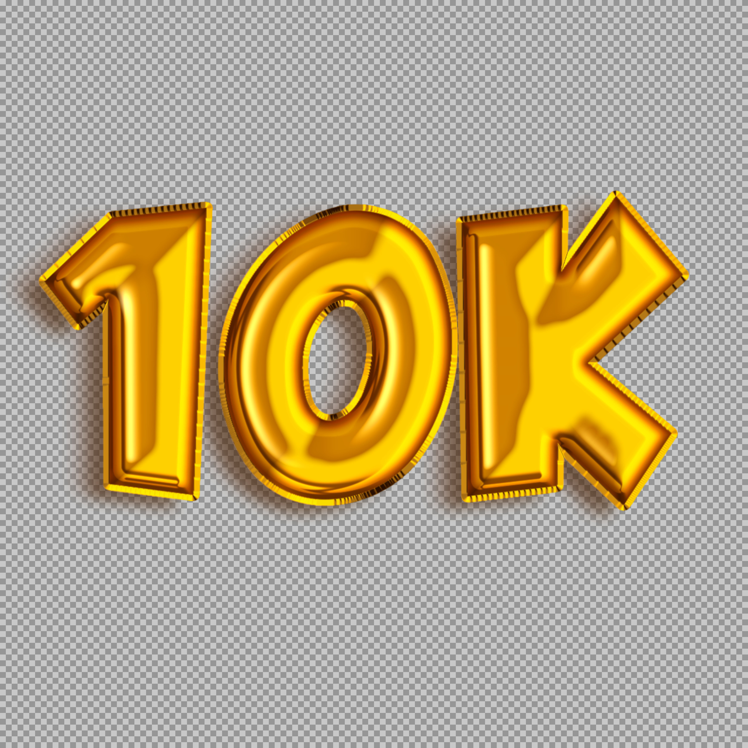 Free 3D Gold 10K PNG | Milestone & Follower Graphic...