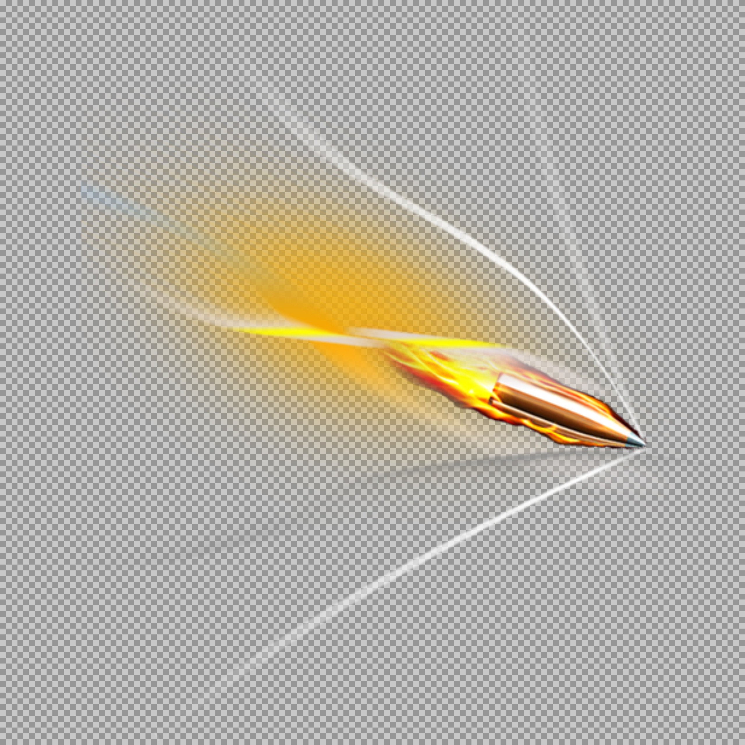 Flying Bullet with Fire Trail PNG | Free Action Graphic...