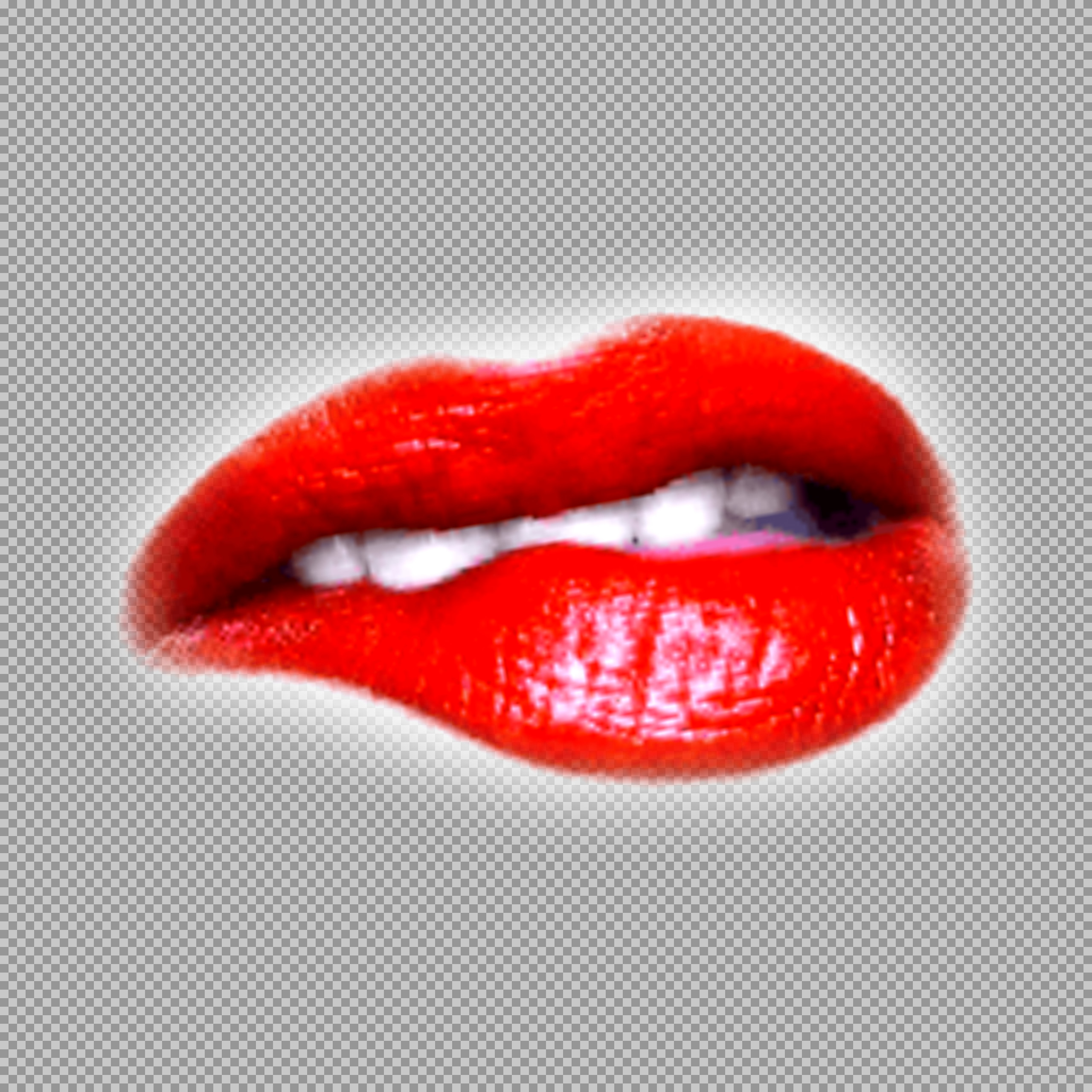 Red Lip Bite PNG | Free Sensual Sticker Graphic...