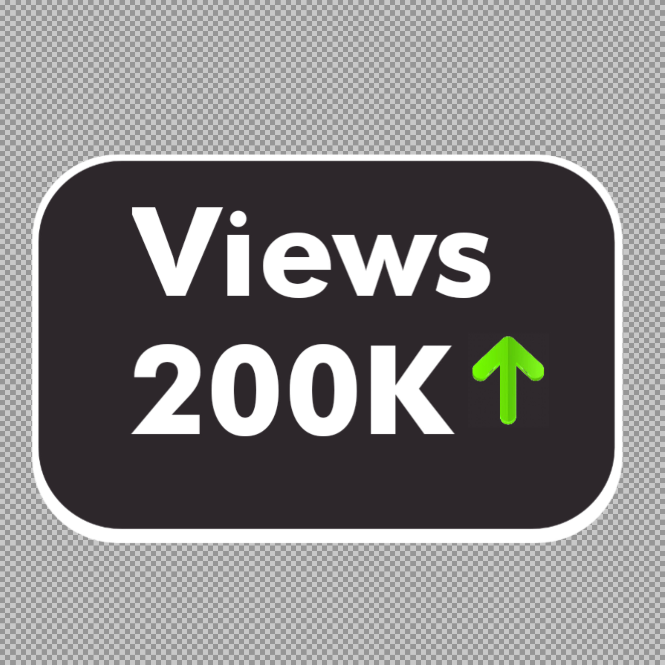 200K Views PNG | Free Social Media Growth Sticker