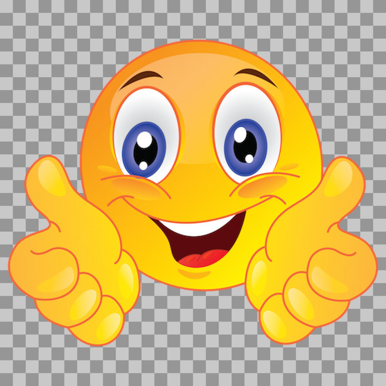 Hugging Emoji PNG | Free Happy Smiley with Open Arms Clipart