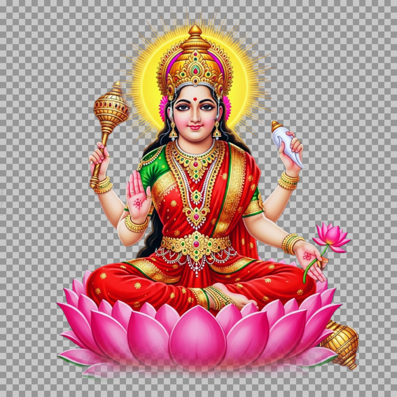 Maa Siddhidatri PNG | Free Transparent Ninth Navadurga Image
