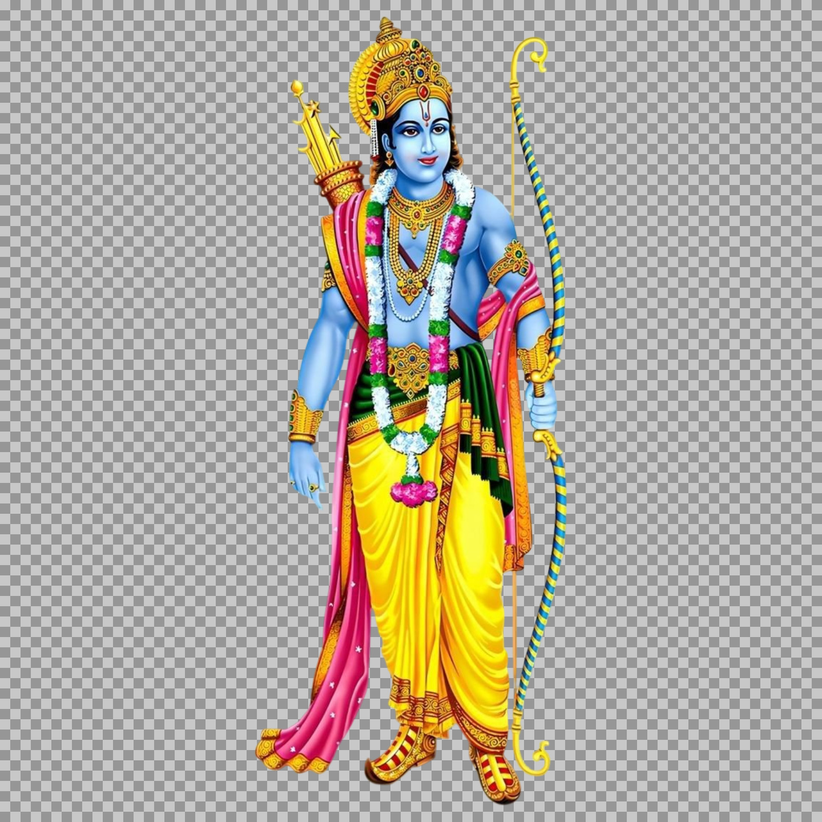 Lord Rama PNG | Free Regal Blue Shri Ram Image