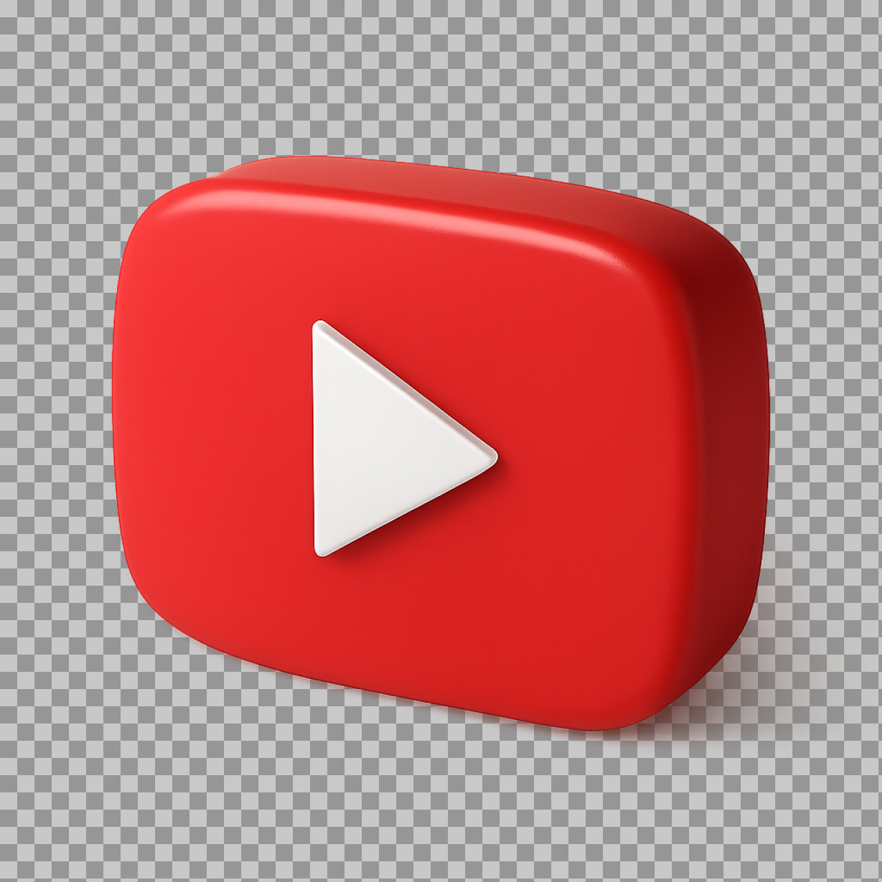 3D YouTube Logo PNG | Free Realistic Icon Download